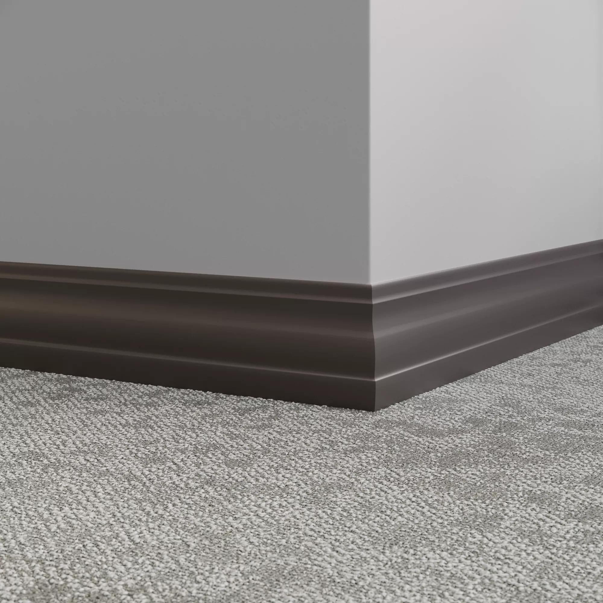 Tarkett / Johnsonite Millwork Delineate 4-1/4" 167 Fudge 4.25" x 8' by 3/8" (48 LF/box)