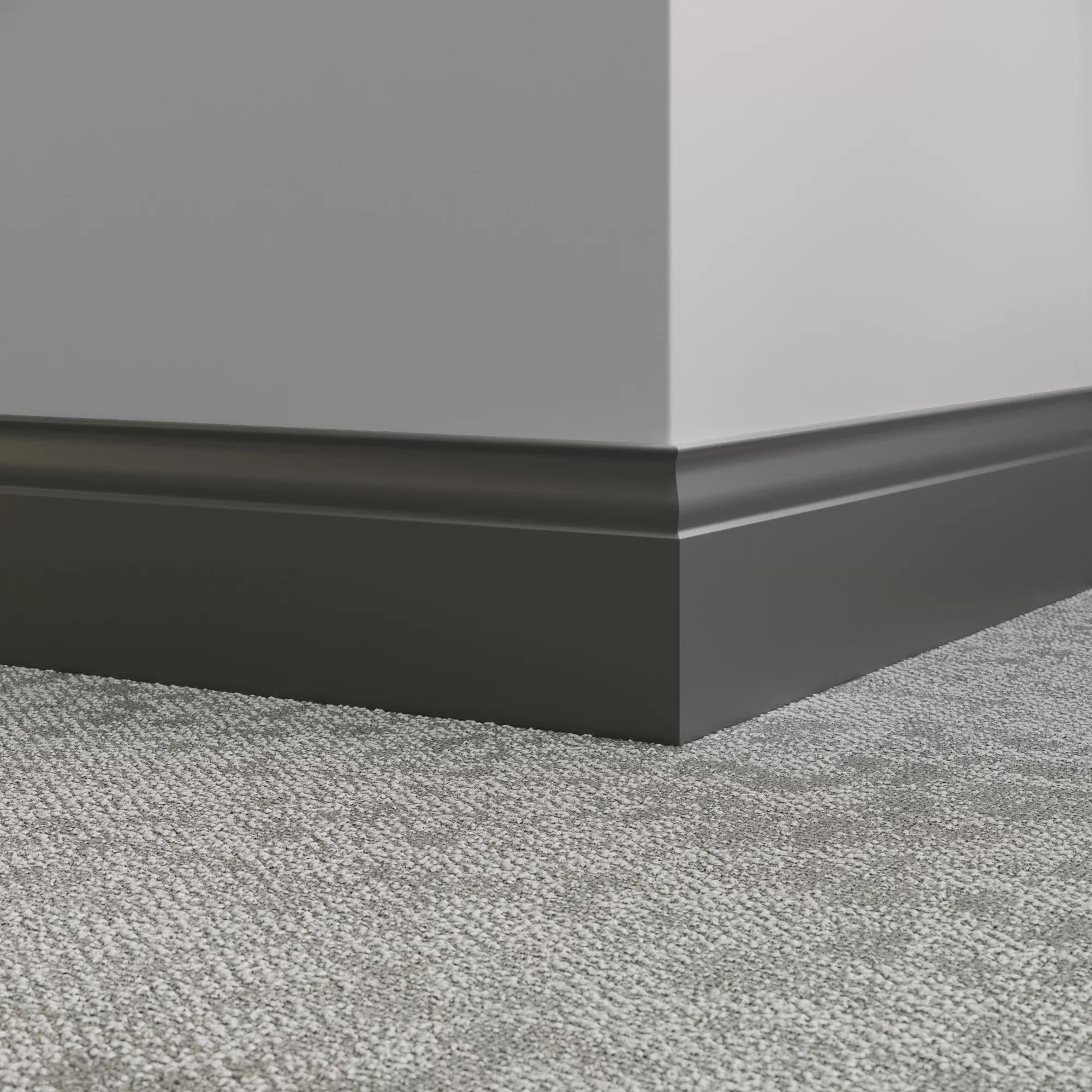 Tarkett / Johnsonite Millwork Inflection 5-1/4" 168 Thunder 5.25" x 8' by 3/8" (48 LF/box)