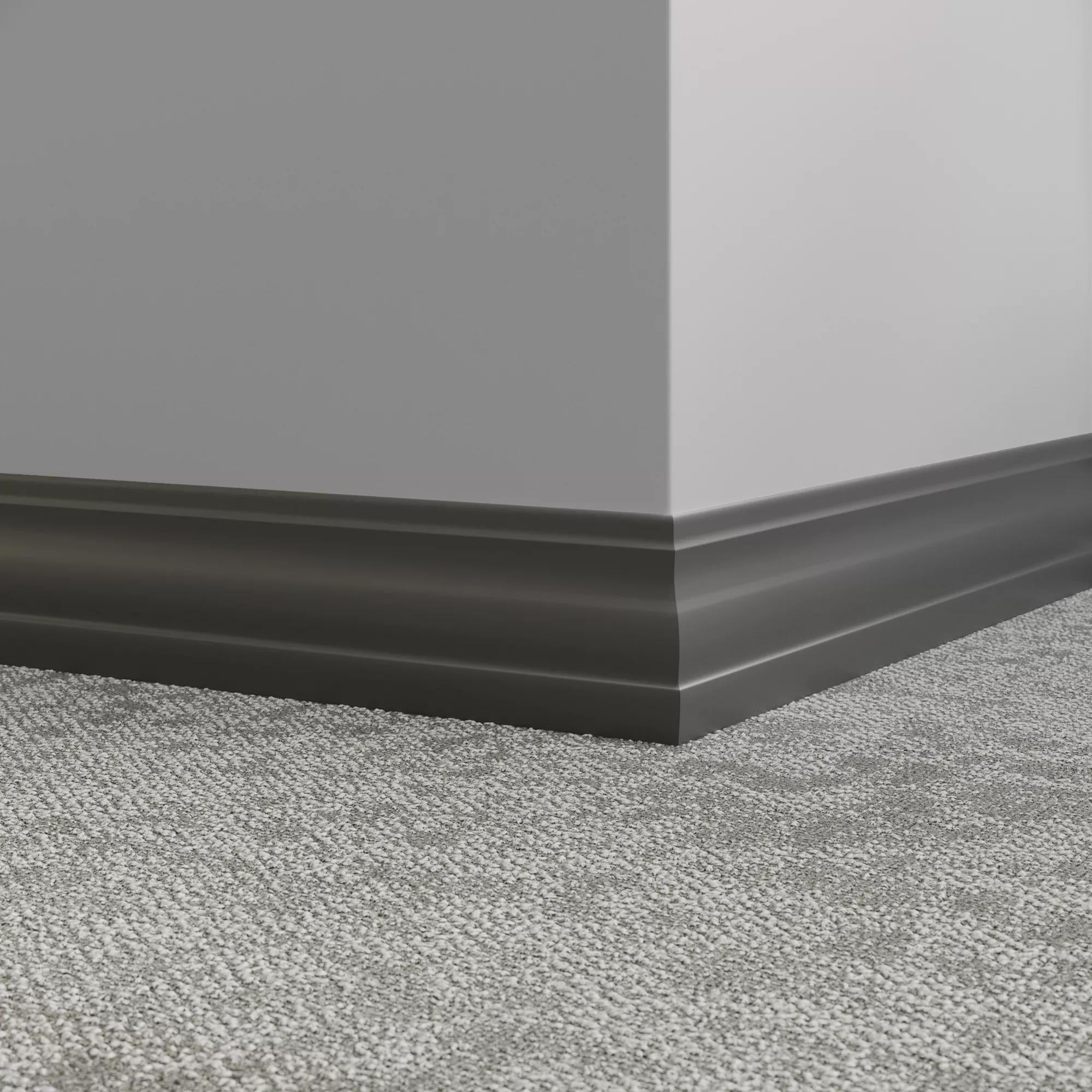 Tarkett / Johnsonite Millwork Delineate 4-1/4" 168 Thunder 4.25" x 8' by 3/8" (48 LF/box)