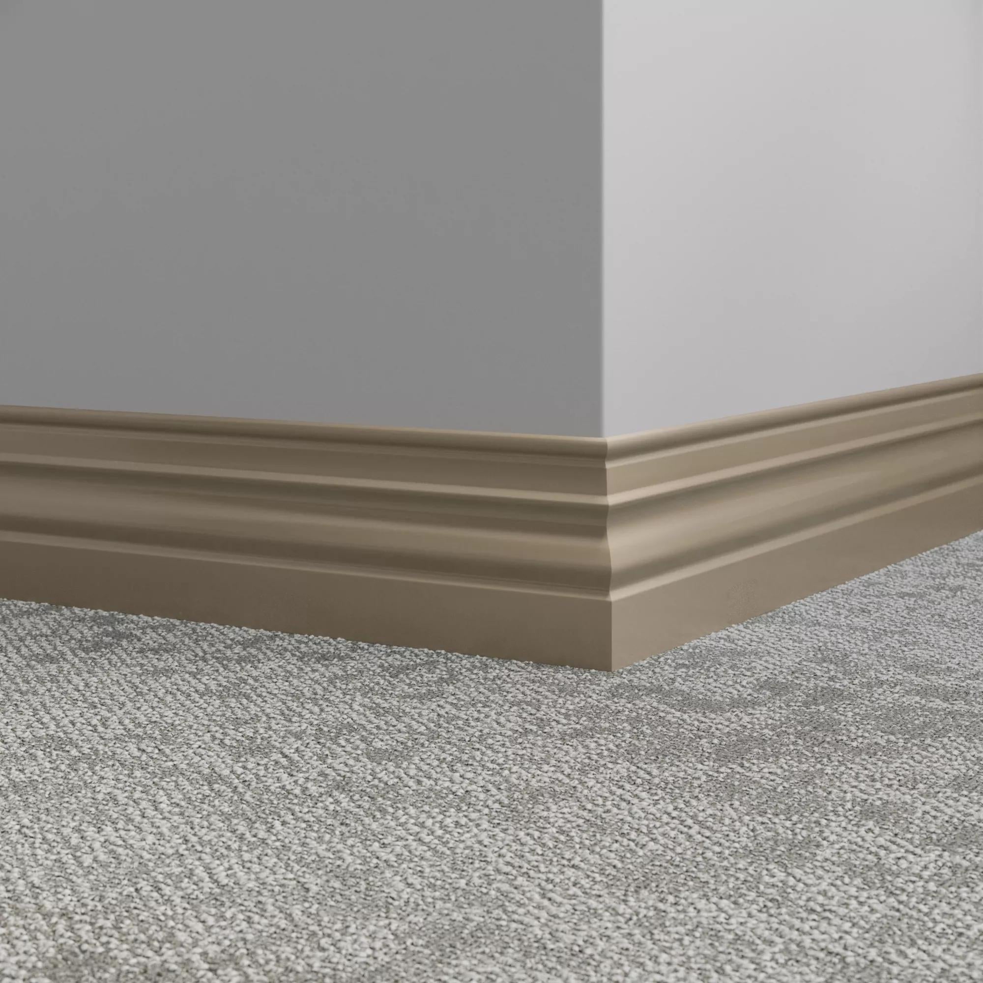 Tarkett / Johnsonite Millwork Diplomat 4-1/2" 176 Brass 4.5" x 8' by 3/8" (48 LF/box)
