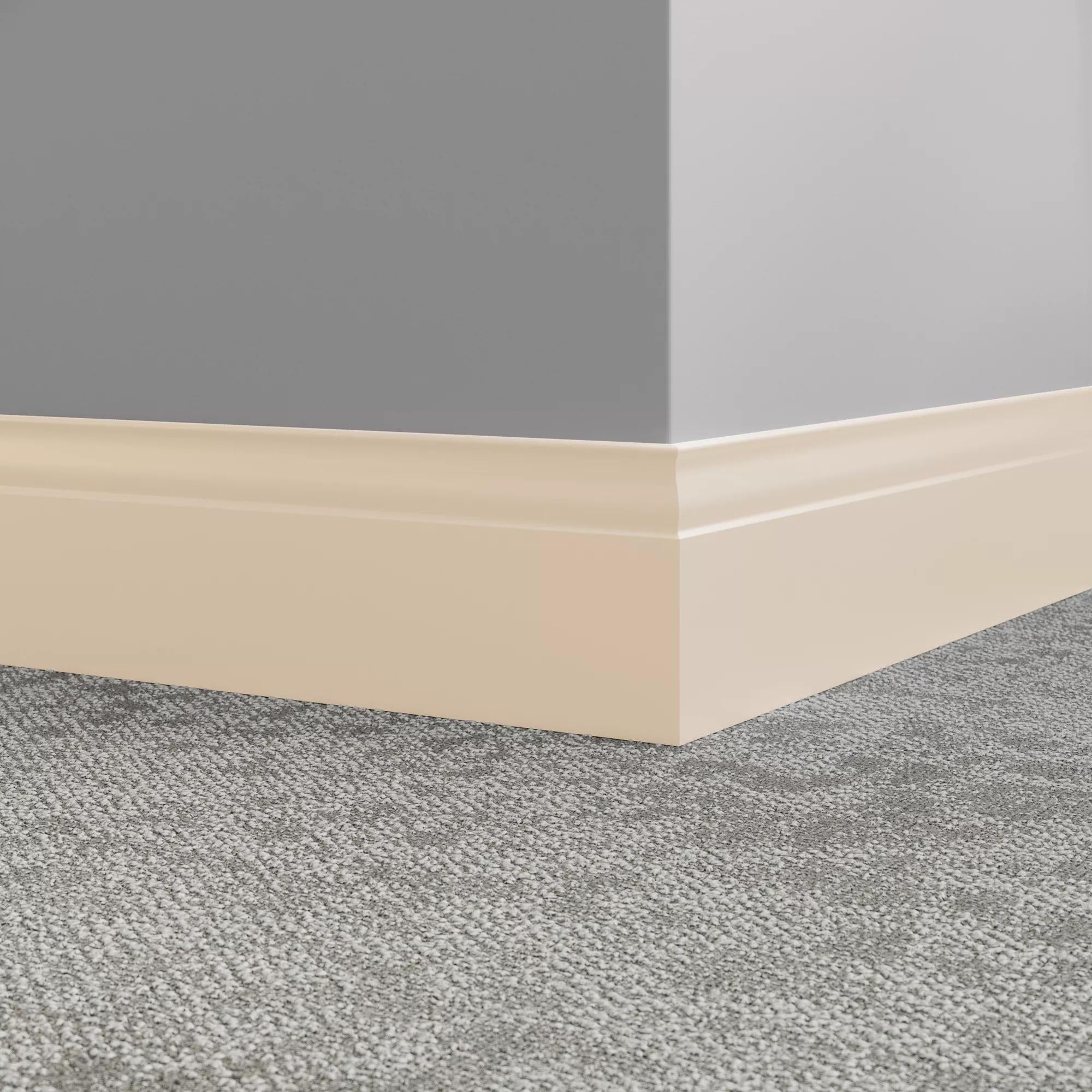 Tarkett / Johnsonite Millwork Inflection 5-1/4" 194 Antique White 5.25" x 8' by 3/8" (48 LF/box)