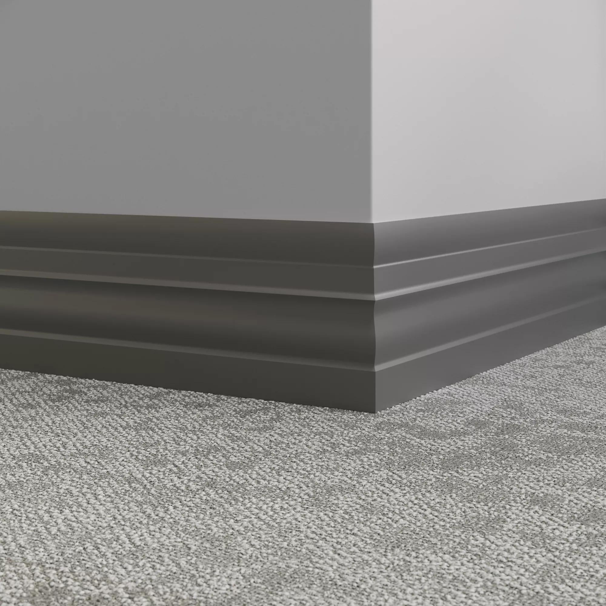 Tarkett / Johnsonite Millwork Attache 6" 20 Charcoal 6" x 8' by 1/4" (64 LF/box)