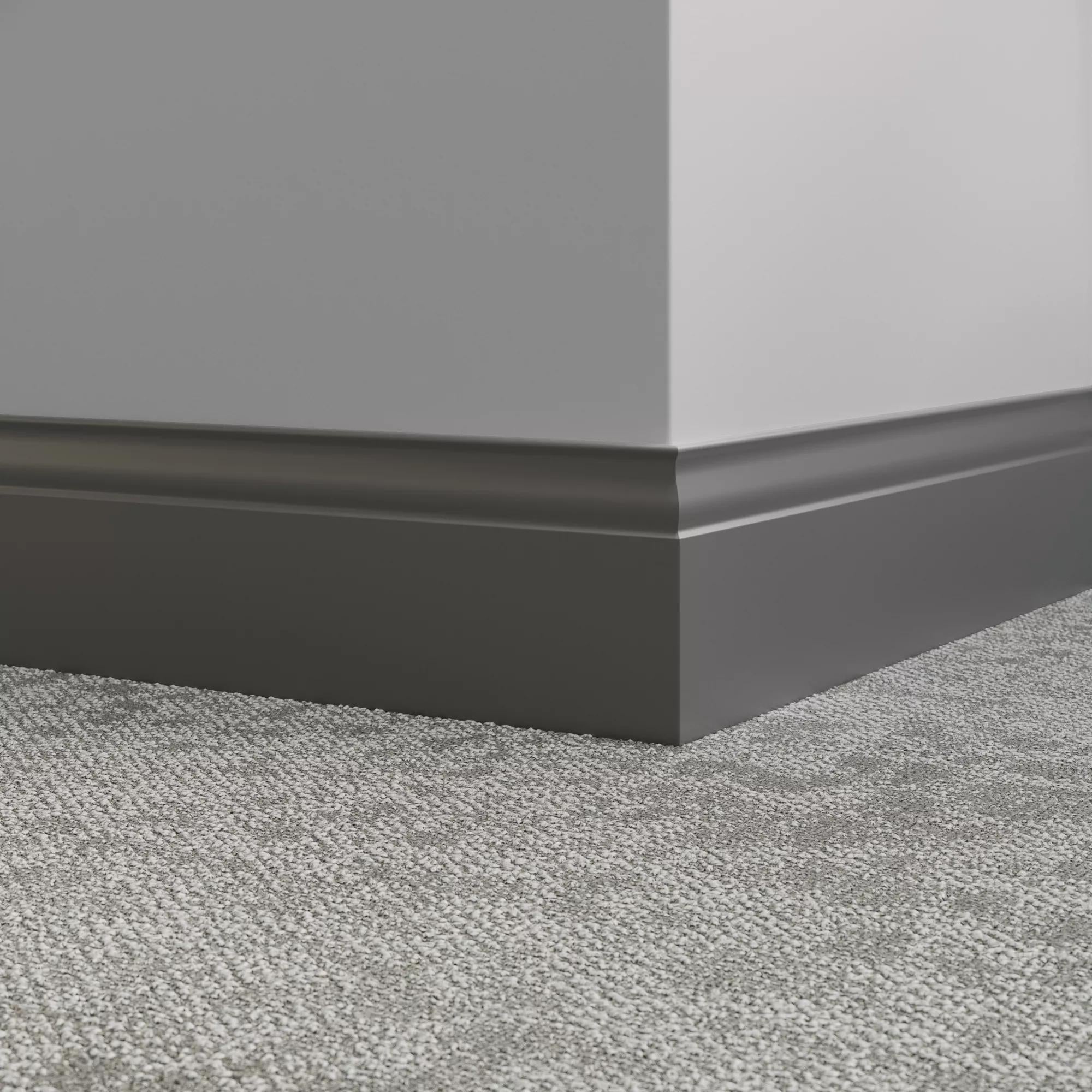 Tarkett / Johnsonite Millwork Inflection 5-1/4" 20 Charcoal 5.25" x 8' by 3/8" (48 LF/box)