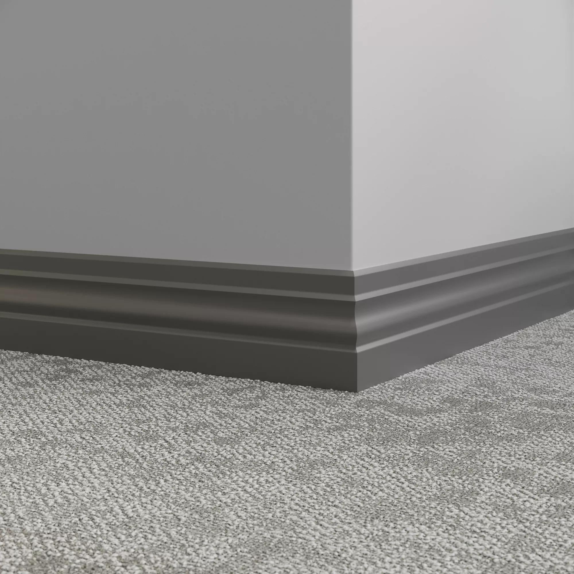 Tarkett / Johnsonite Millwork Ambassador 4" 20 Charcoal 4" x 8' by 3/8" (48 LF/box)