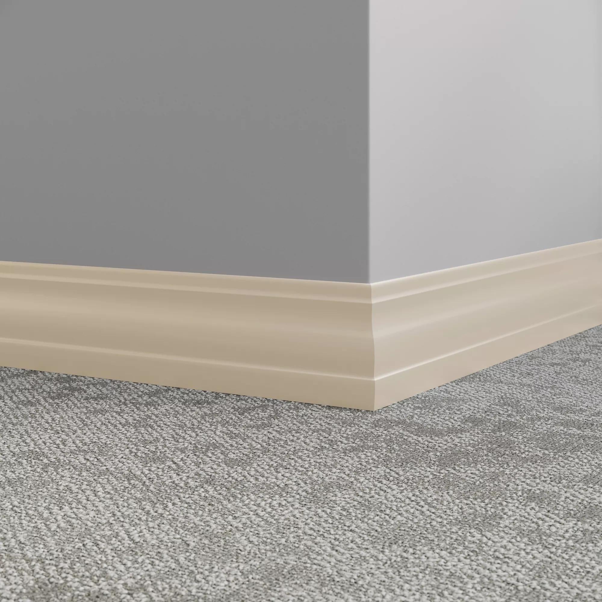 Tarkett / Johnsonite Millwork Delineate 4-1/4" 22 Pearl 4.25" x 8' by 3/8" (48 LF/box)