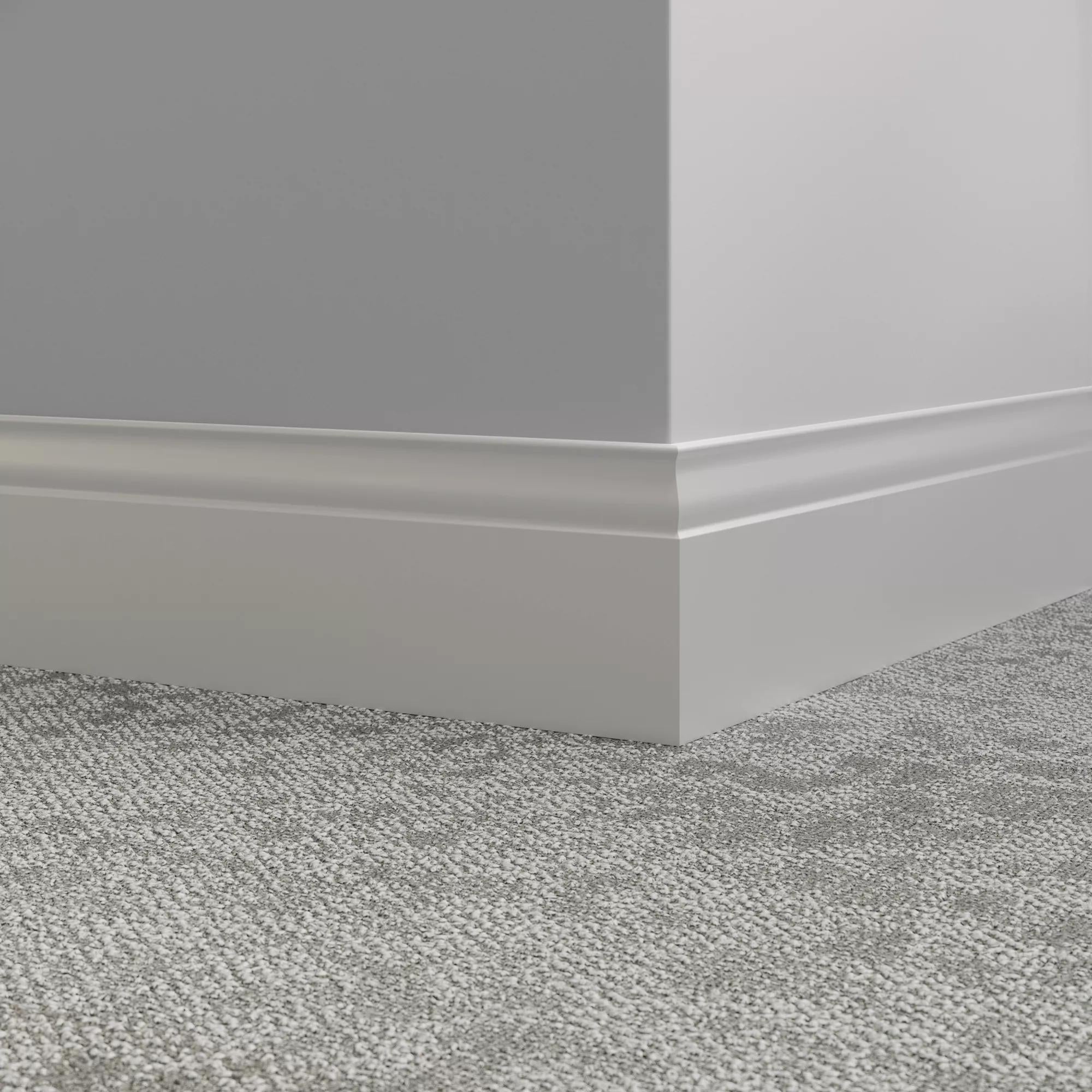 Tarkett / Johnsonite Millwork Inflection 5-1/4" Vapor 23 Grey 5.25" x 8' by 3/8" (48 LF/box)