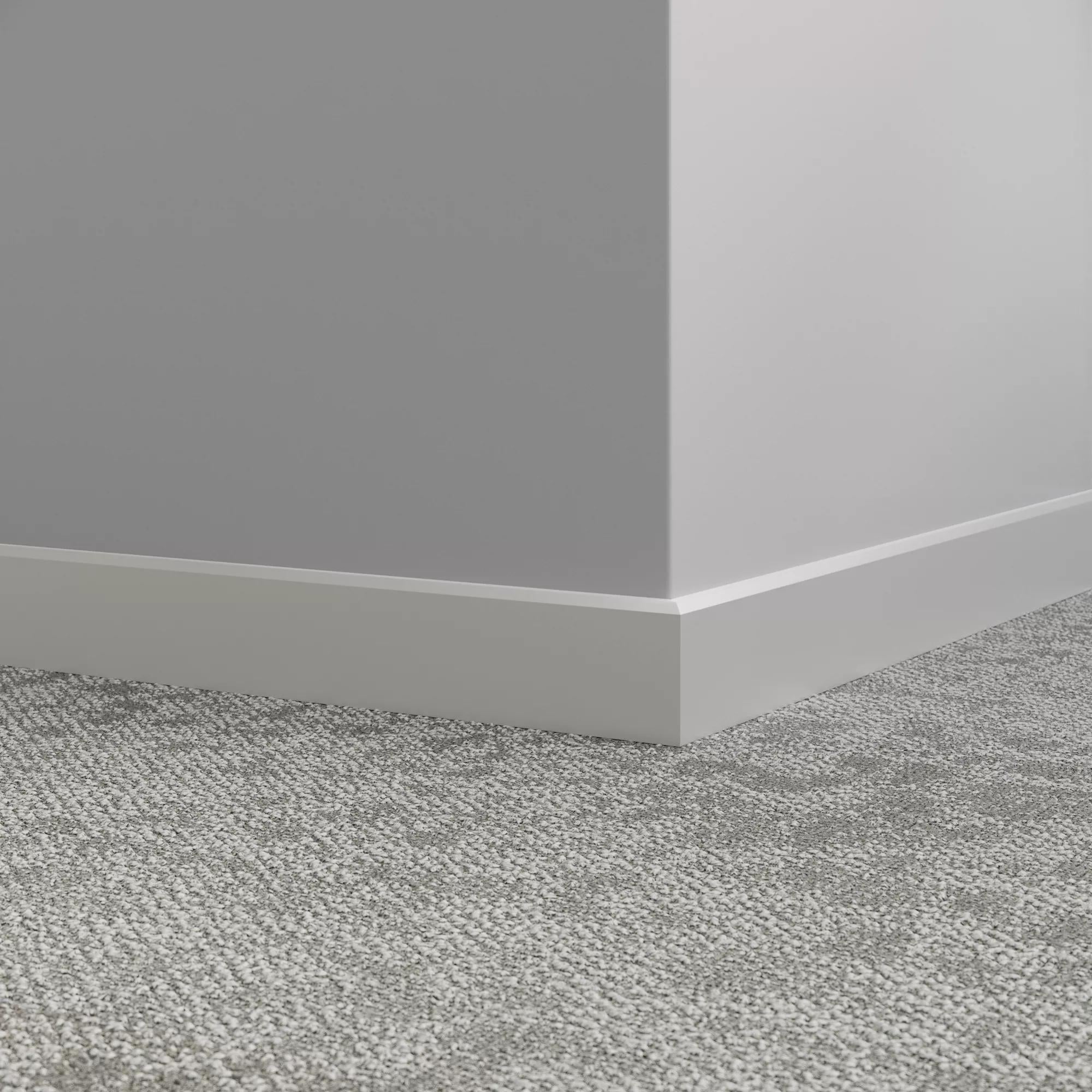 Tarkett / Johnsonite Millwork Mandalay 2-1/2" Vapor 23 Grey 2.5" x 8' by 3/8" – product image showing size, style, and brand details.