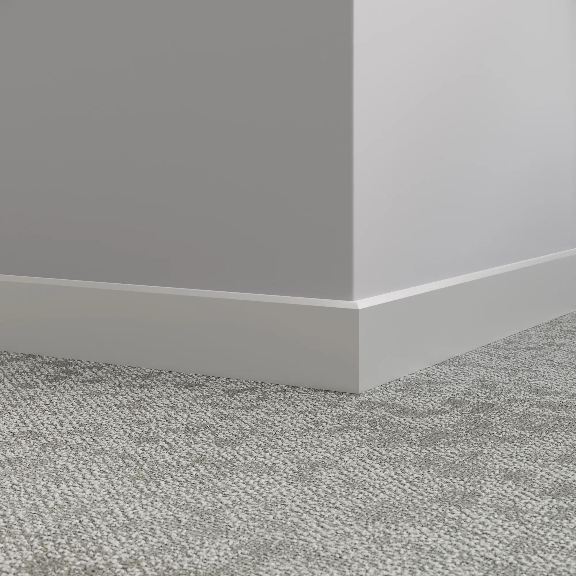 Tarkett / Johnsonite Millwork Mandalay 3" Vapor 23 Grey 3" x 8' by 3/8" – product image showing size, style, and brand details.