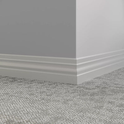 Tarkett / Johnsonite Millwork Ambassador 4" Vapor 23 Grey 4" x 8' by 3/8" (48 LF/box)