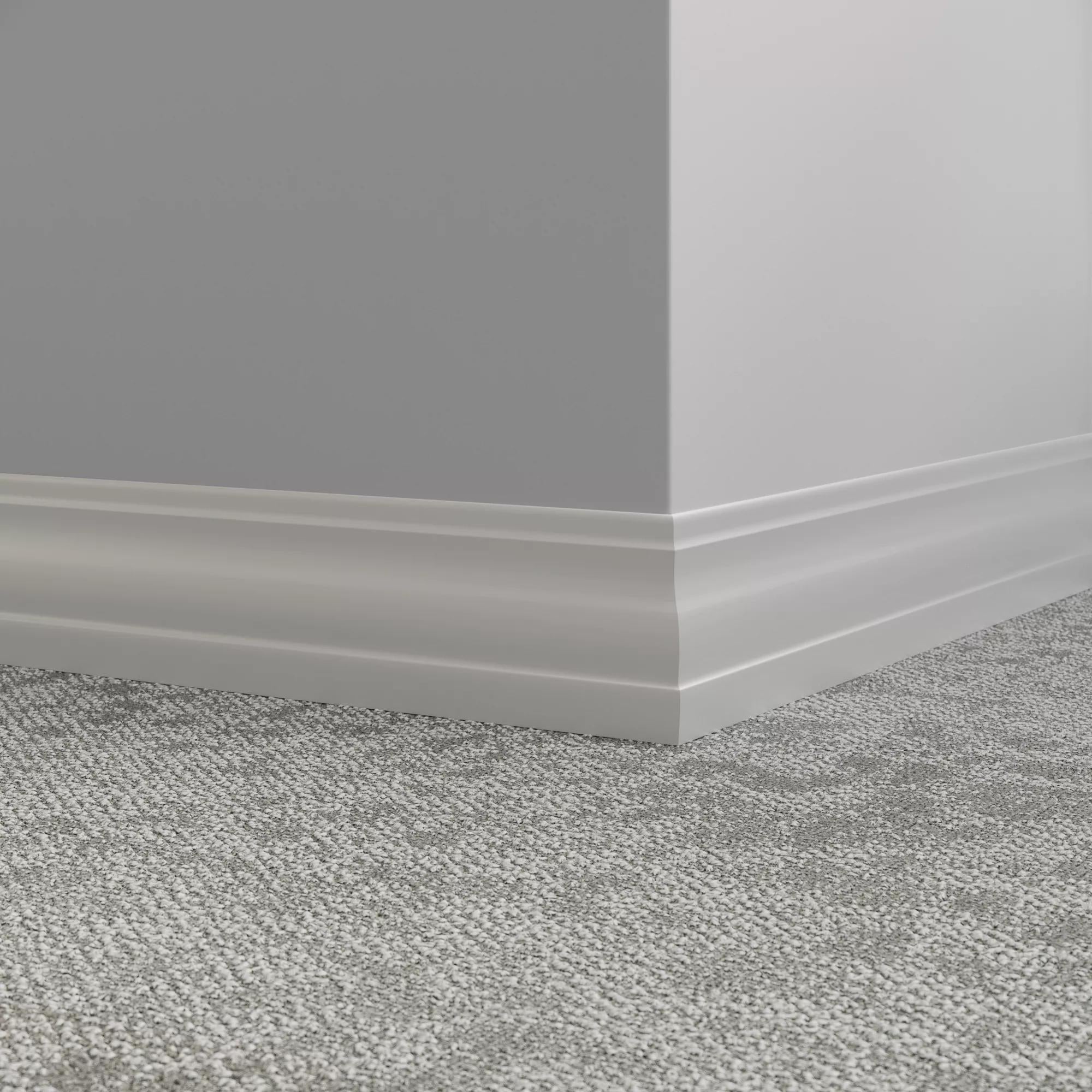 Tarkett / Johnsonite Millwork Delineate 4-1/4" Vapor 23 Grey 4.25" x 8' by 3/8" (48 LF/box)