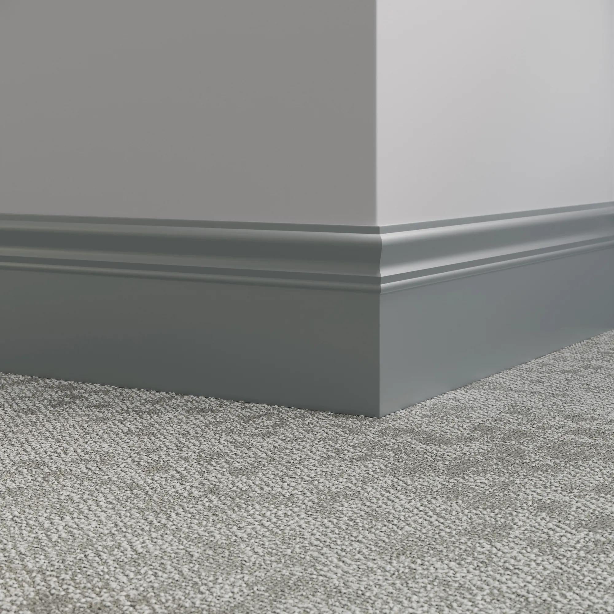 Tarkett / Johnsonite Millwork Monarch 6" 28 Medium Grey 6" x 8' by 3/16" – product image showing size, style, and brand details.