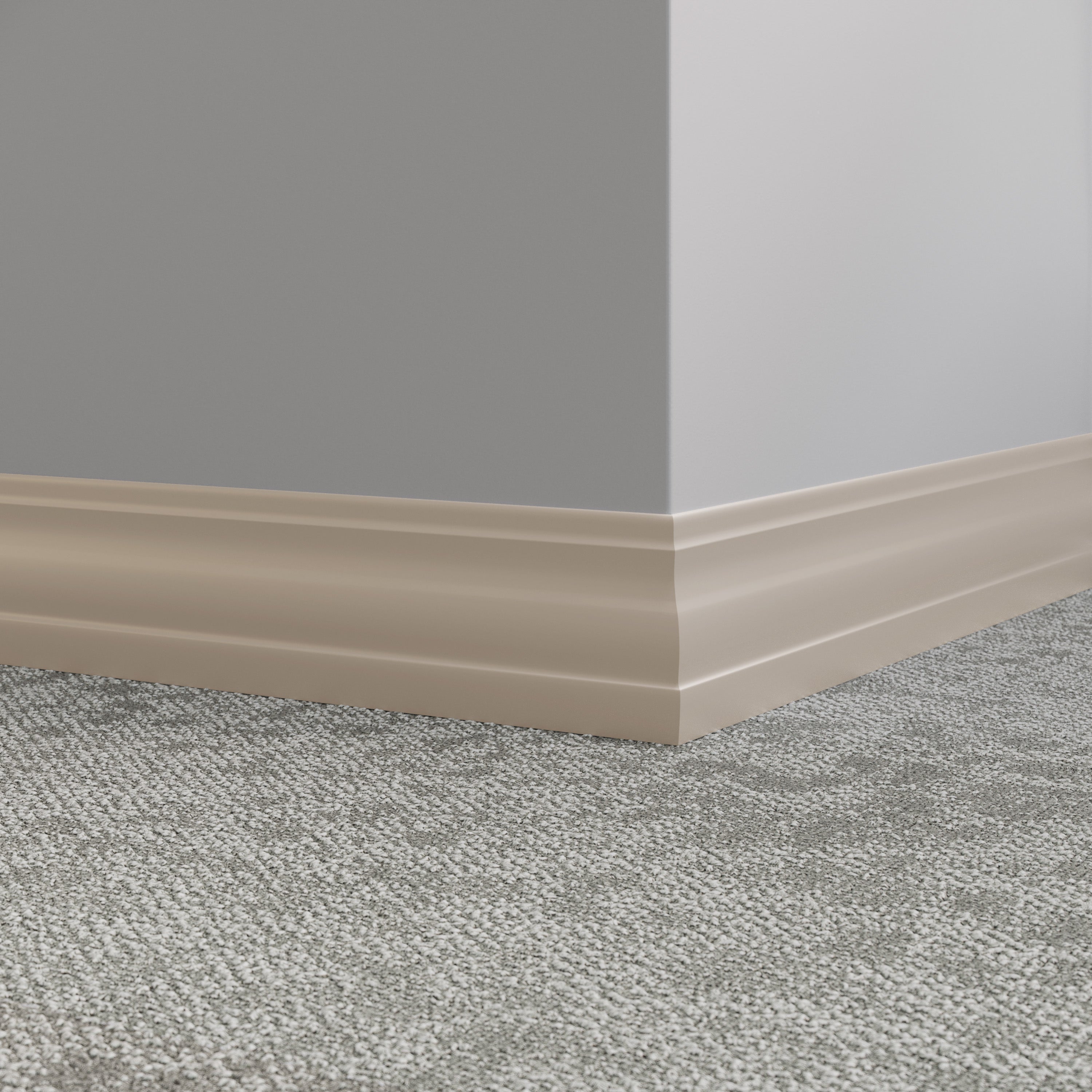 Tarkett / Johnsonite Millwork Delineate 4-1/4" 31 Zephyr 4.25" x 8' by 3/8" (48 LF/box)