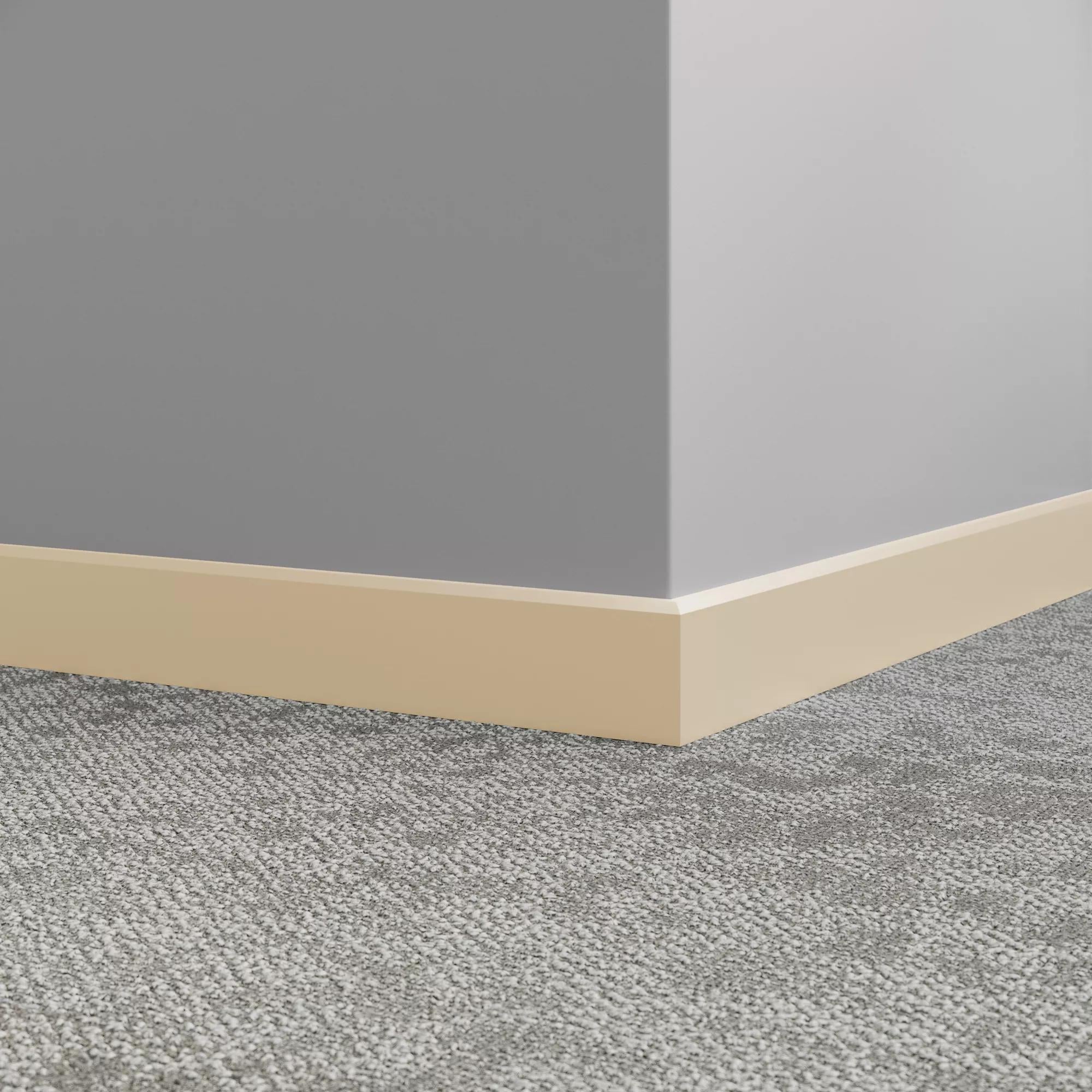 Tarkett / Johnsonite Millwork Mandalay 2-1/2" 34 Almond 2.5" x 8' by 3/8" – product image showing size, style, and brand details.
