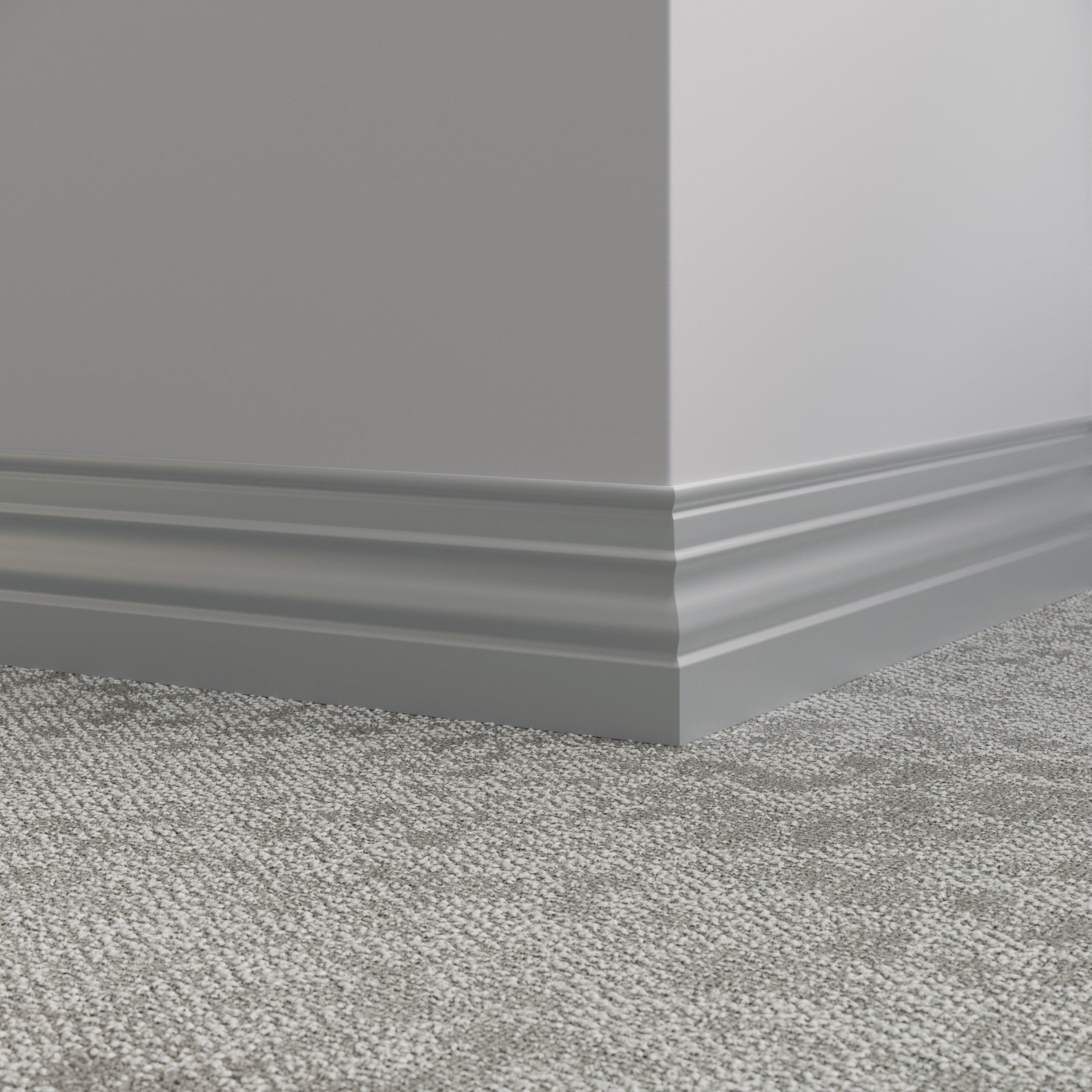 Tarkett / Johnsonite Millwork Diplomat 4-1/2" 38 Pewter 4.5" x 8' by 3/8" (48 LF/box)