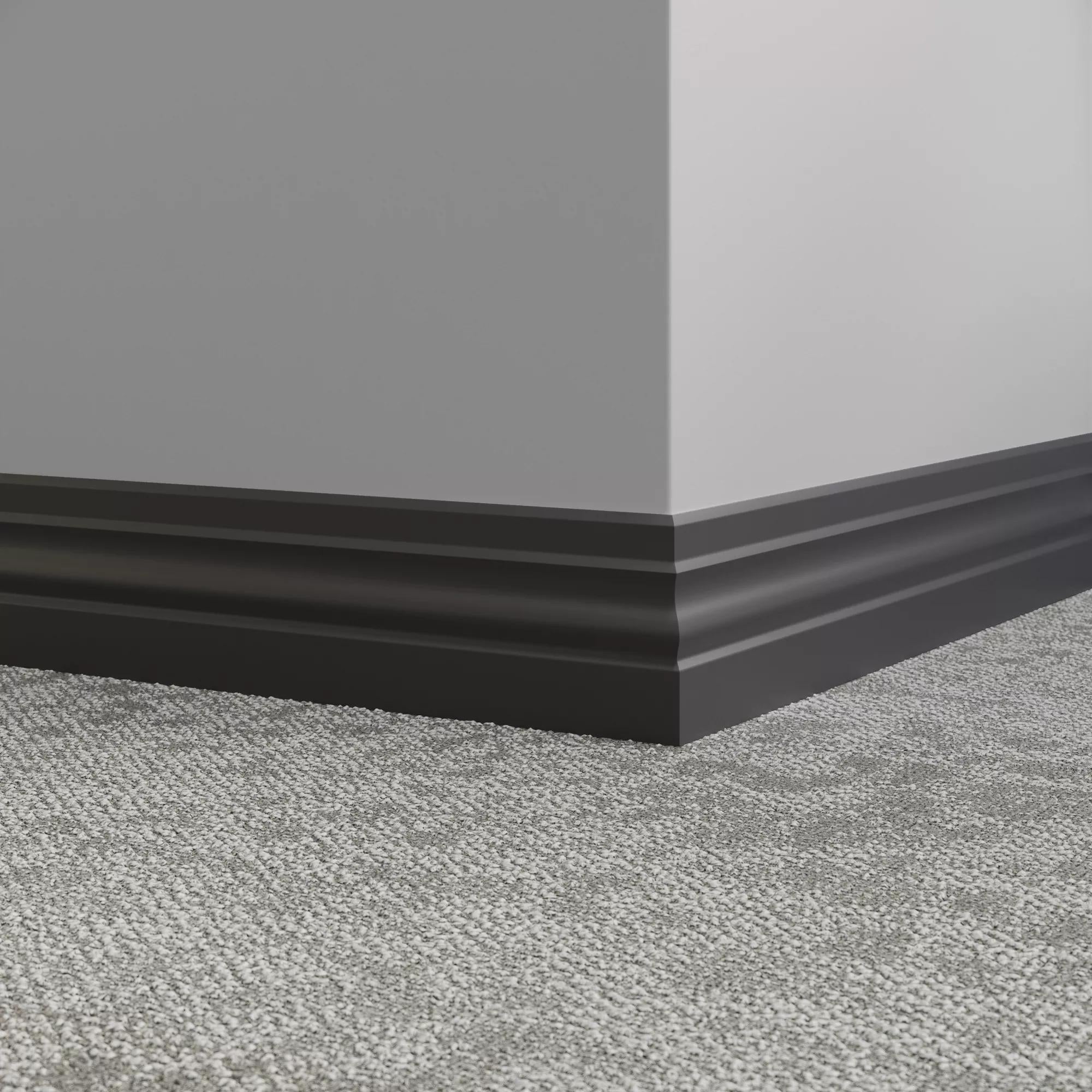 Tarkett / Johnsonite Millwork Ambassador 4" 40 Black 4" x 8' by 3/8" (48 LF/box)