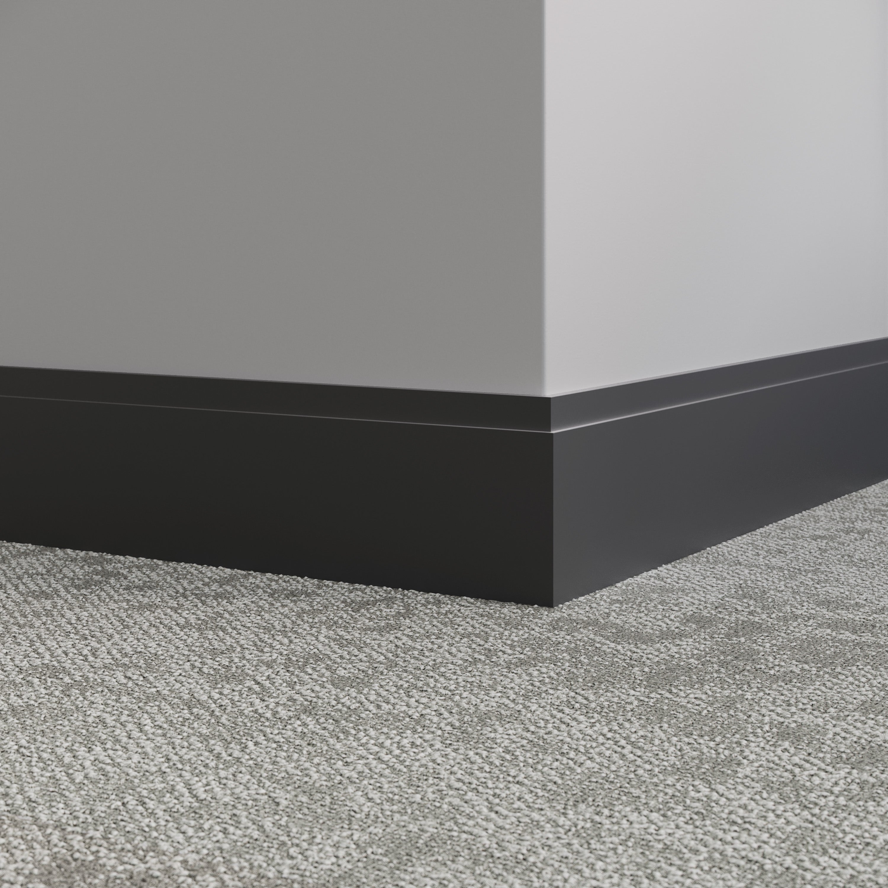 Tarkett / Johnsonite Millwork Equinox 4-1/2" 40 Black 4.5" x 8' by 3/8" (40 LF/box)