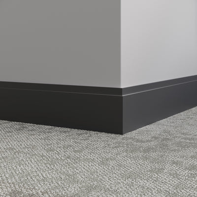 Tarkett / Johnsonite Millwork Equinox 4-1/2" 40 Black 4.5" x 8' by 3/8" (40 LF/box)