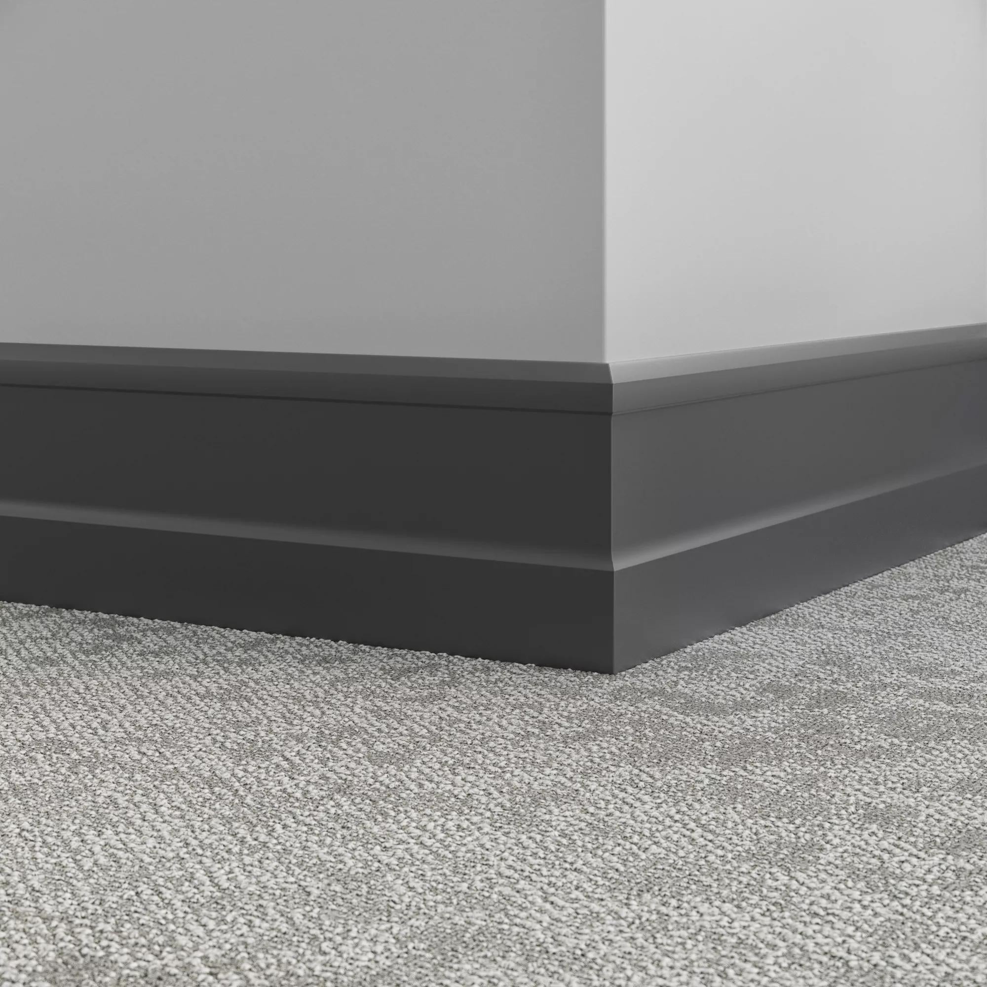 Tarkett / Johnsonite Millwork Recessed 6" 40 Black 6" x 8' by 0.35"