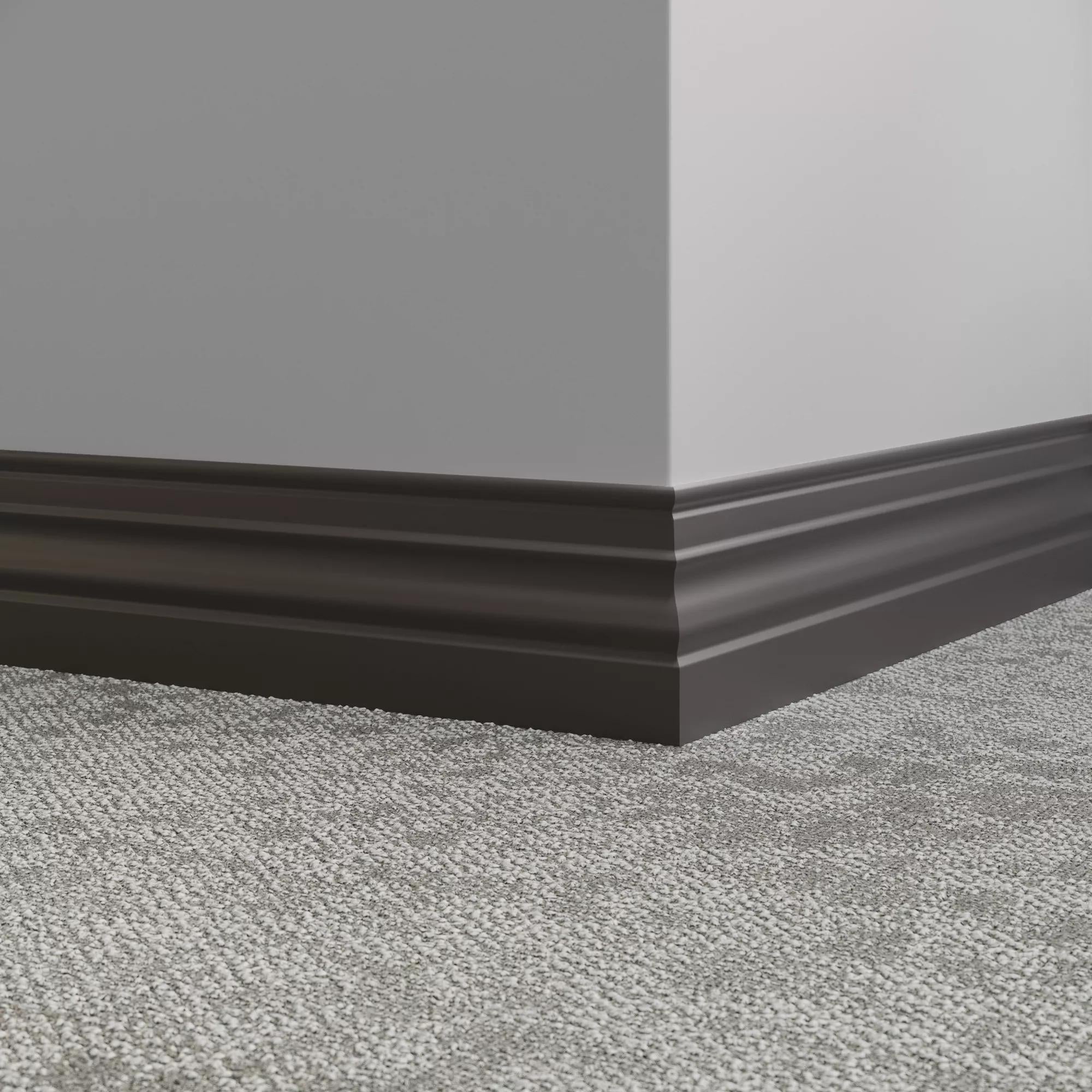 Tarkett / Johnsonite Millwork Diplomat 4-1/2" 44 Dark Brown 4.5" x 8' by 3/8" (48 LF/box)