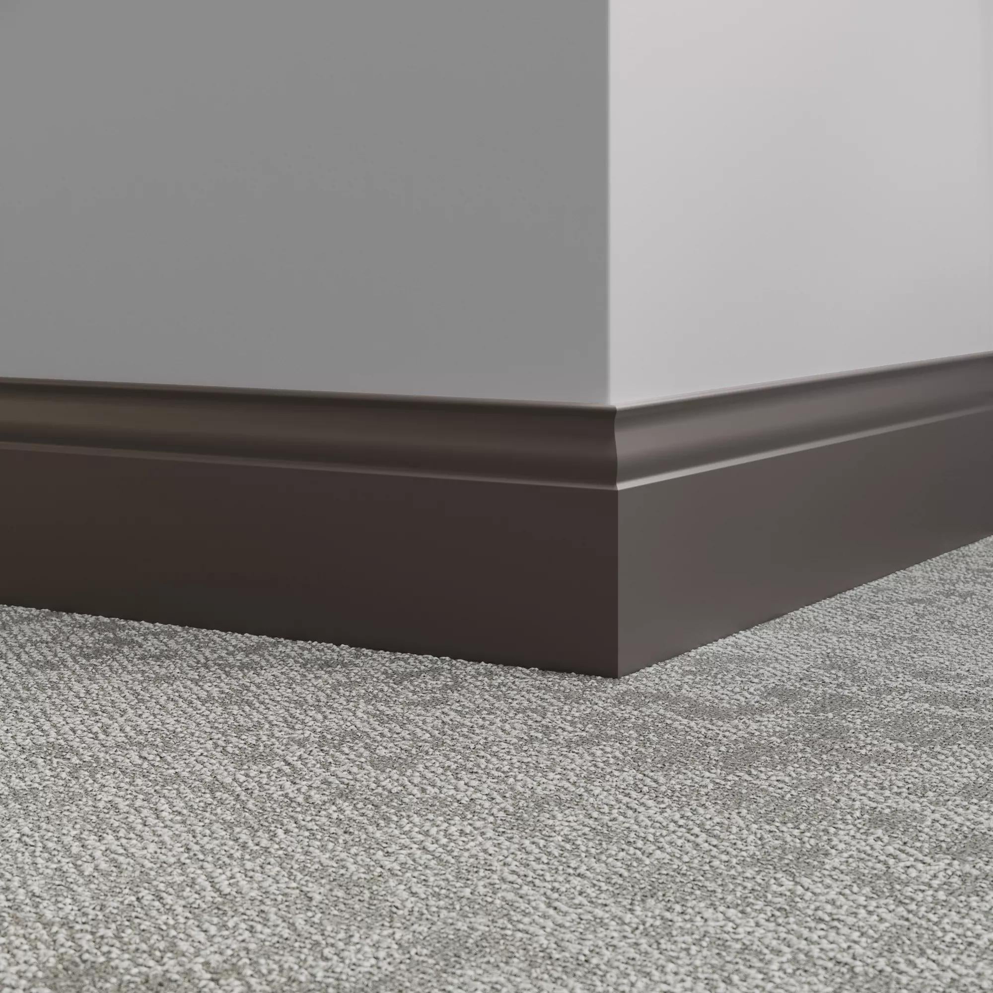 Tarkett / Johnsonite Millwork Inflection 5-1/4" 47 Brown 5.25" x 8' by 3/8" (48 LF/box)