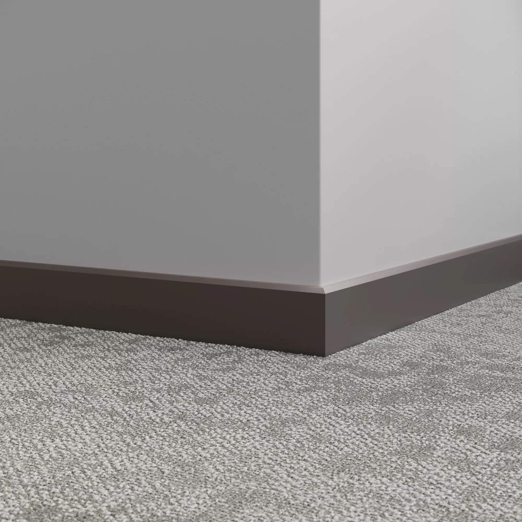 Tarkett / Johnsonite Millwork Mandalay 2-1/2" 47 Brown 2.5" x 8' by 3/8" – product image showing size, style, and brand details.