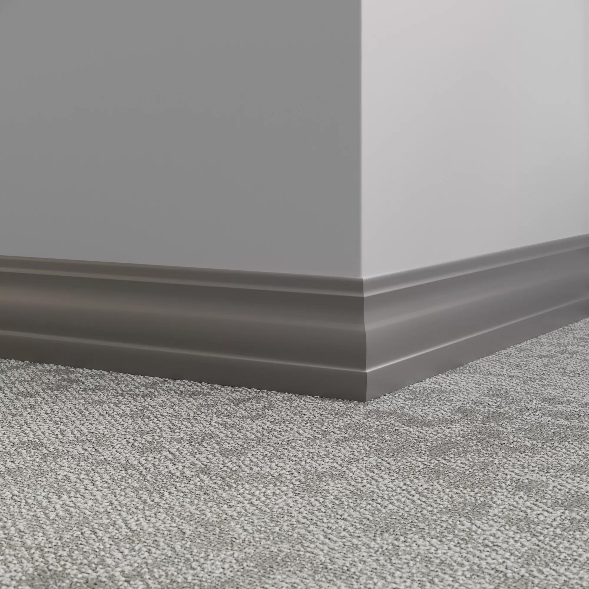 Tarkett / Johnsonite Millwork Delineate 4-1/4" 48 Grey 4.25" x 8' by 3/8" (48 LF/box)