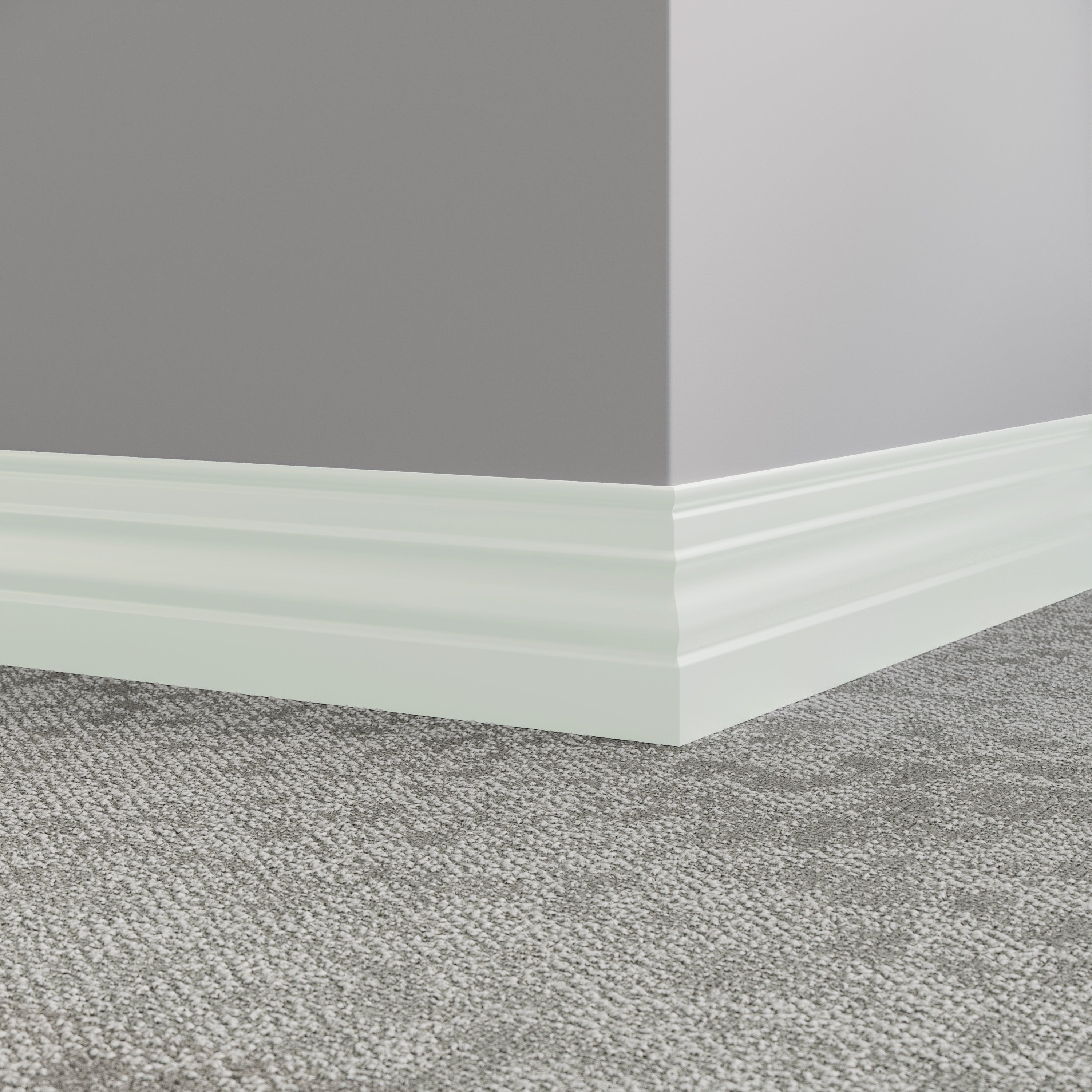 Tarkett / Johnsonite Millwork Diplomat 4-1/2" 50 White 4.5" x 8' by 3/8" (48 LF/box)