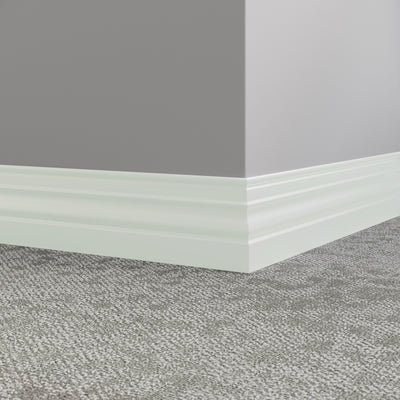 Tarkett / Johnsonite Millwork Diplomat 4-1/2" 50 White 4.5" x 8' by 3/8" (48 LF/box)