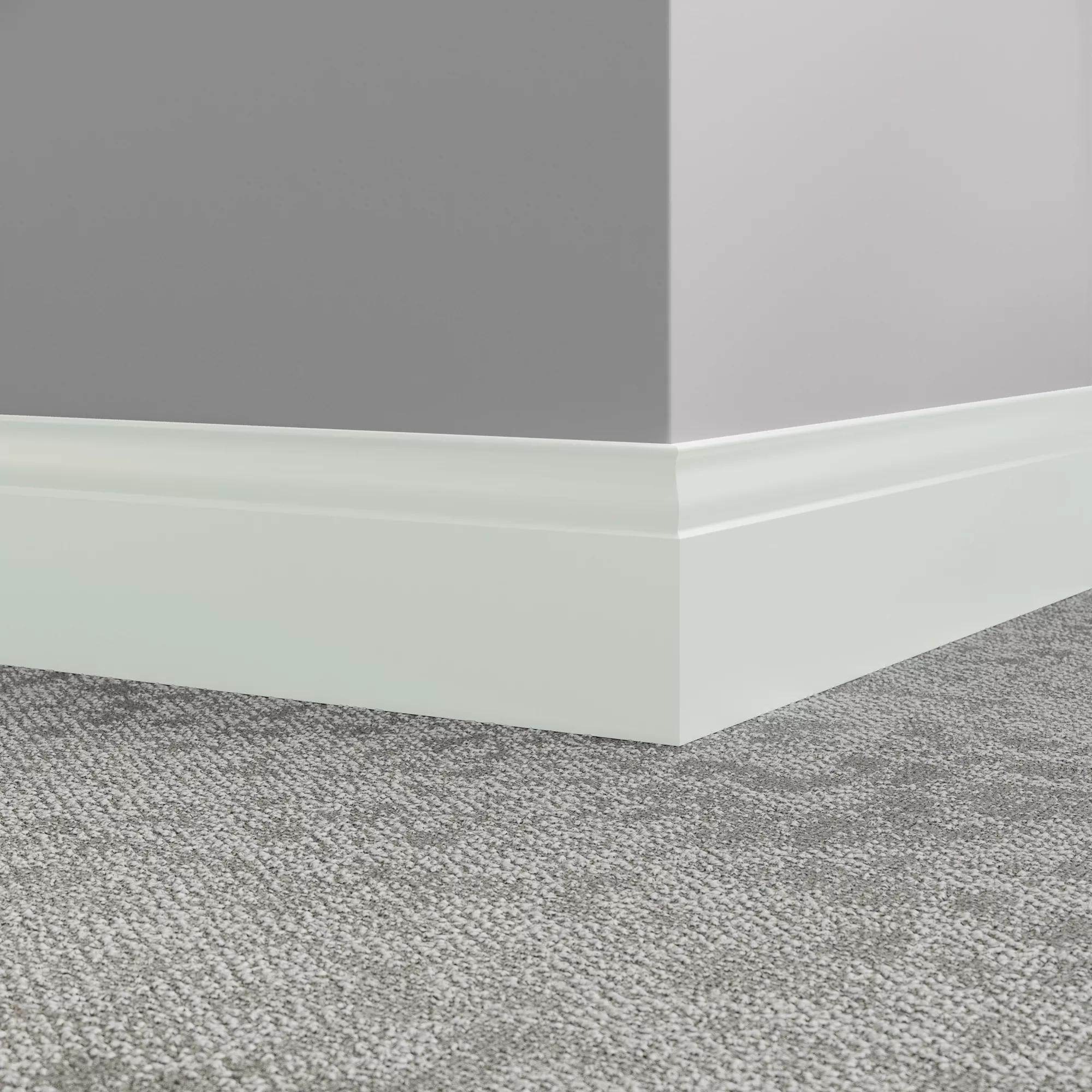 Tarkett / Johnsonite Millwork Inflection 5-1/4" 50 White 5.25" x 8' by 3/8" (48 LF/box)