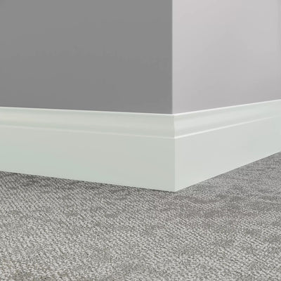 Tarkett / Johnsonite Millwork Inflection 5-1/4" 50 White 5.25" x 8' by 3/8" (48 LF/box)
