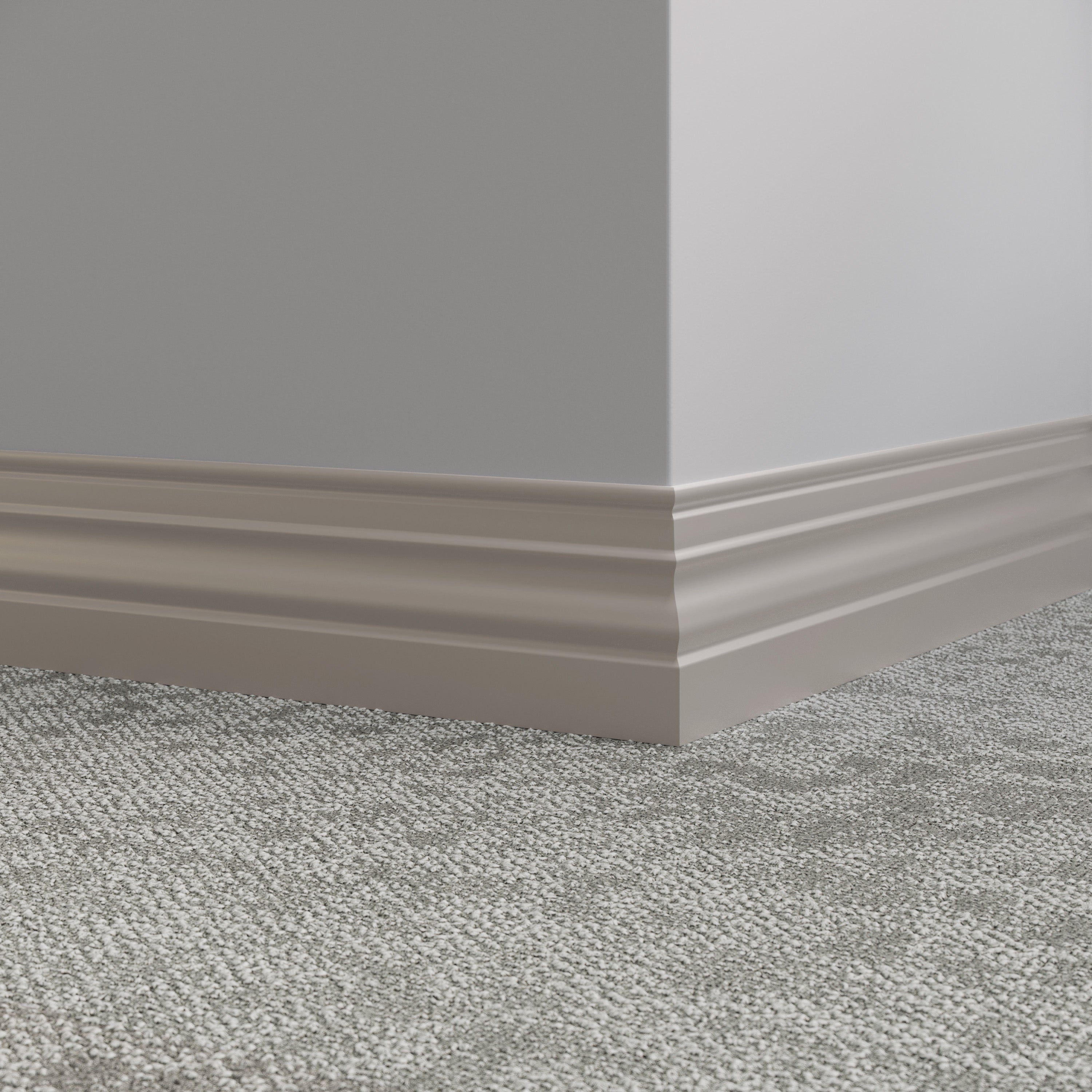 Tarkett / Johnsonite Millwork Diplomat 4-1/2" 55 Silver Grey 4.5" x 8' by 3/8" (48 LF/box)
