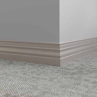 Tarkett / Johnsonite Millwork Diplomat 4-1/2" 55 Silver Grey 4.5" x 8' by 3/8" (48 LF/box)
