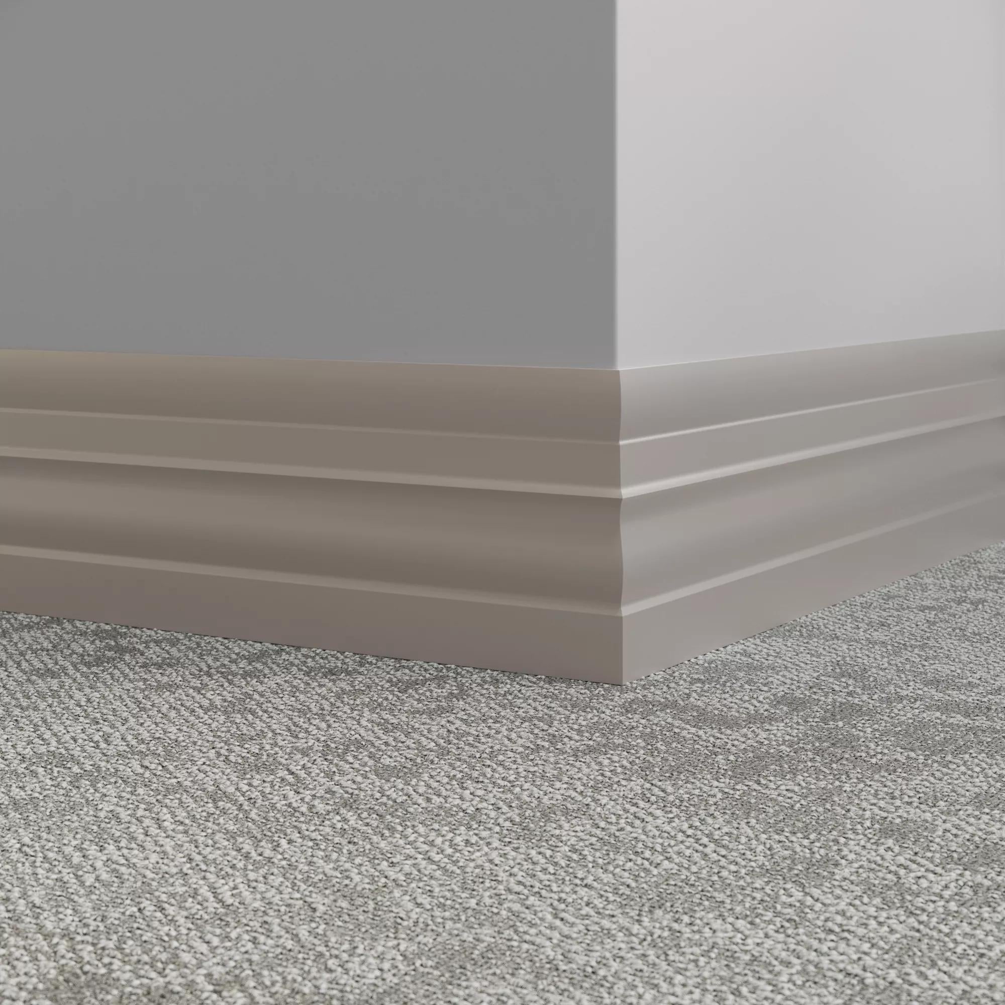 Tarkett / Johnsonite Millwork Attache 6" 55 Silver Grey 6" x 8' by 1/4" (64 LF/box)
