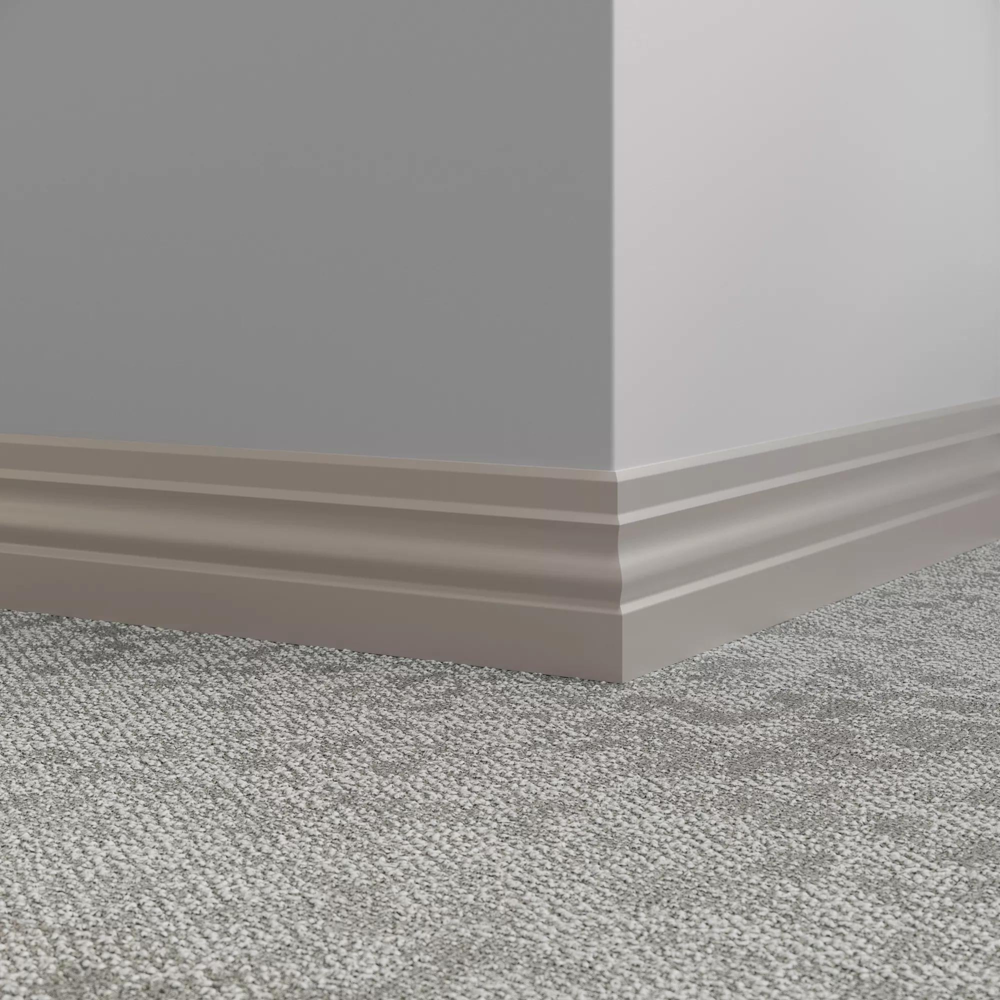 Tarkett / Johnsonite Millwork Ambassador 4" 55 Silver Grey 4" x 8' by 3/8" (48 LF/box)