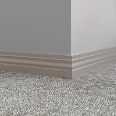 Tarkett / Johnsonite Millwork Ambassador 4" 55 Silver Grey 4" x 8' by 3/8" (48 LF/box)