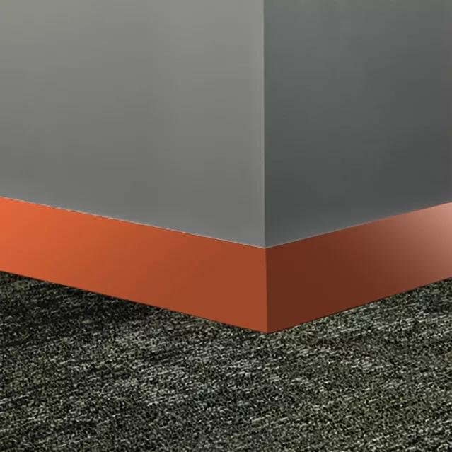 Tarkett / Johnsonite Millwork Monument 4" 62 Tangerine Tango 4" x 8' by 1/4" – product image showing size, style, and brand details.