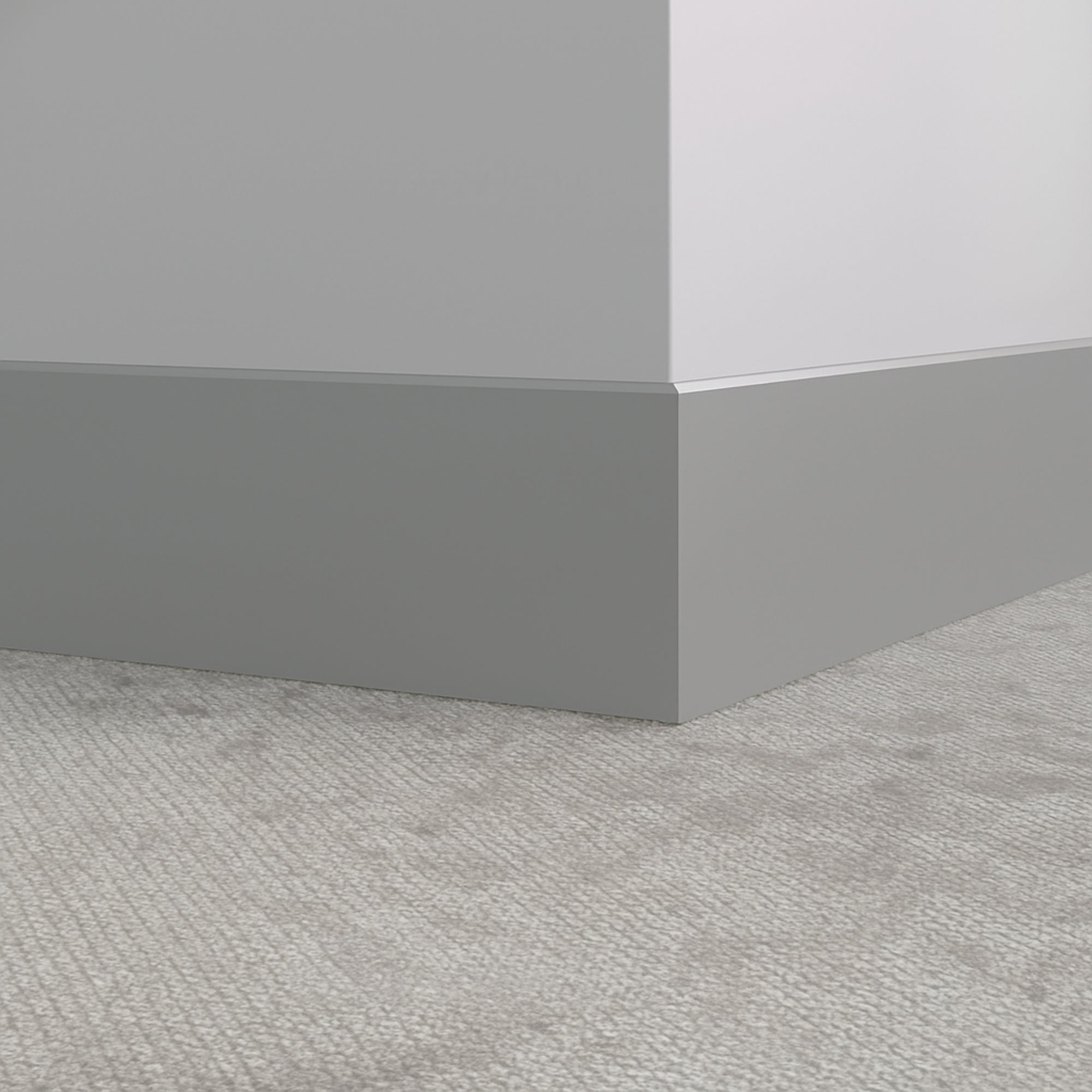 Tarkett / Johnsonite Millwork Exhibit 6" 69 Sterling Silver 6" x 8' by 1/4"