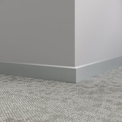 Tarkett / Johnsonite Millwork Mandalay 2-1/2" 69 Sterling Silver 2.5" x 8' by 3/8" (40 LF/box)