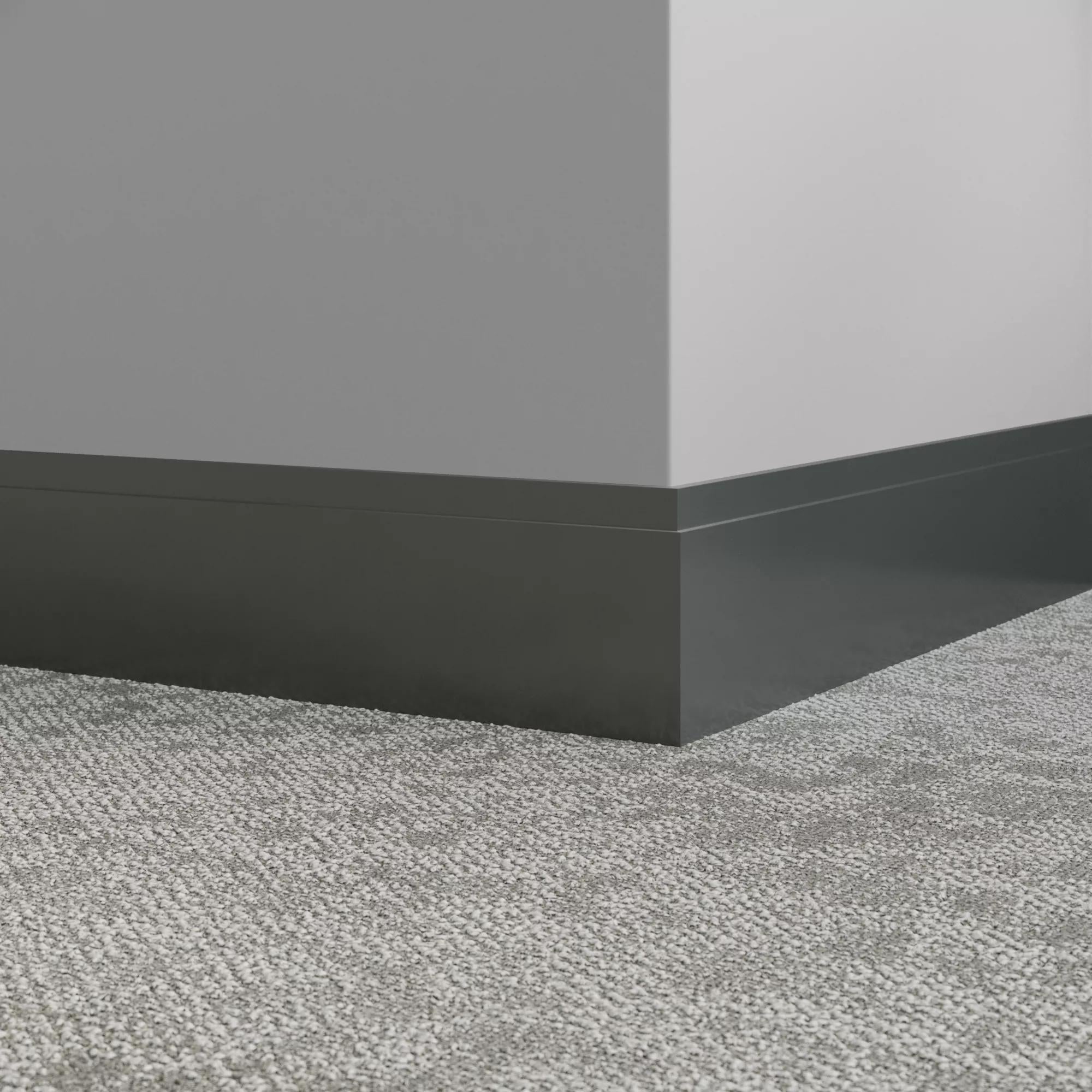 Tarkett / Johnsonite Millwork Equinox 4-1/2" 82 Black Pearl 4.5" x 8' by 3/8" (40 LF/box)