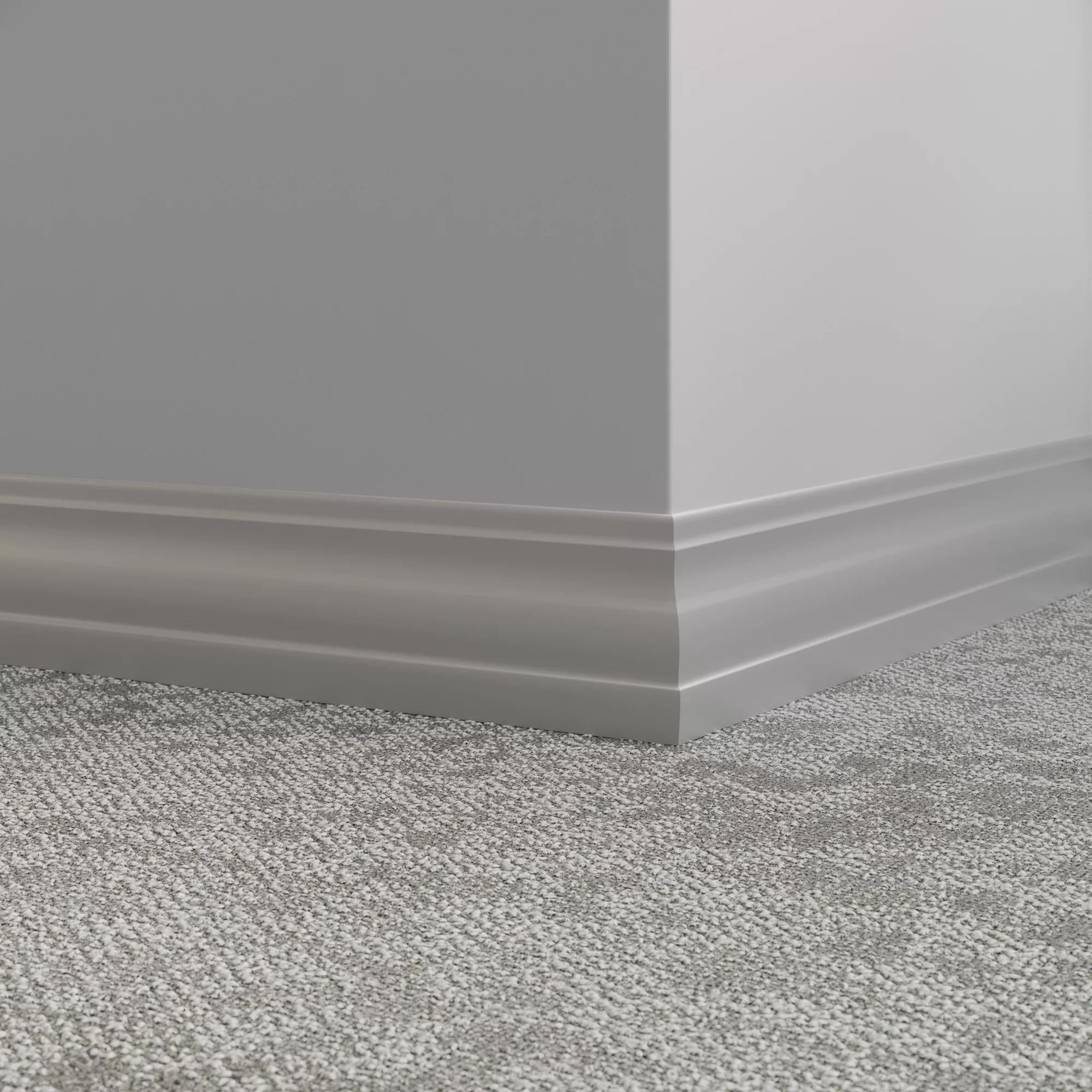Tarkett / Johnsonite Millwork Delineate 4-1/4" TA5 Colonial Grey 4.25" x 8' by 3/8" (48 LF/box)