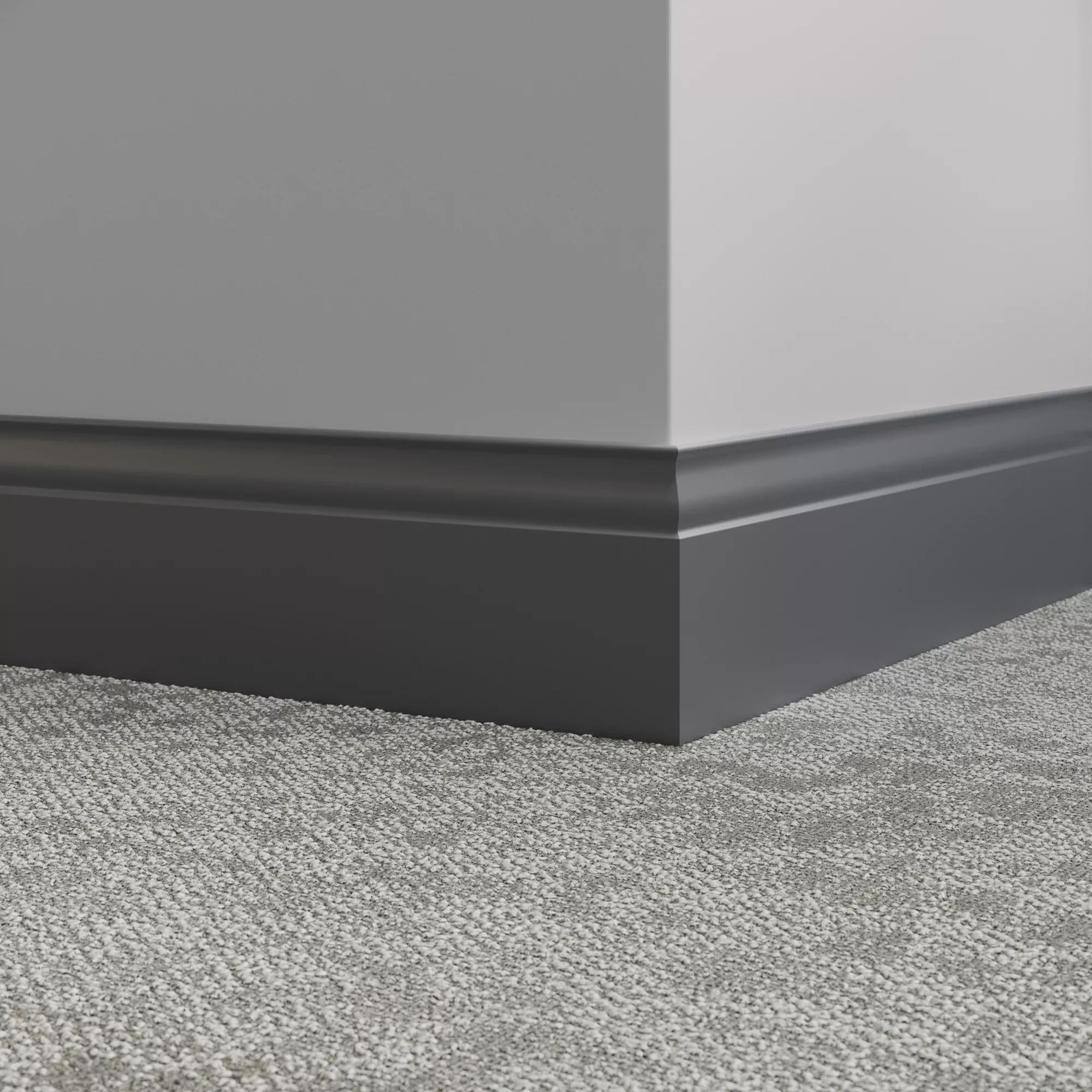 Tarkett / Johnsonite Millwork Inflection 5-1/4" TA6 Bedrock 5.25" x 8' by 3/8" (48 LF/box)