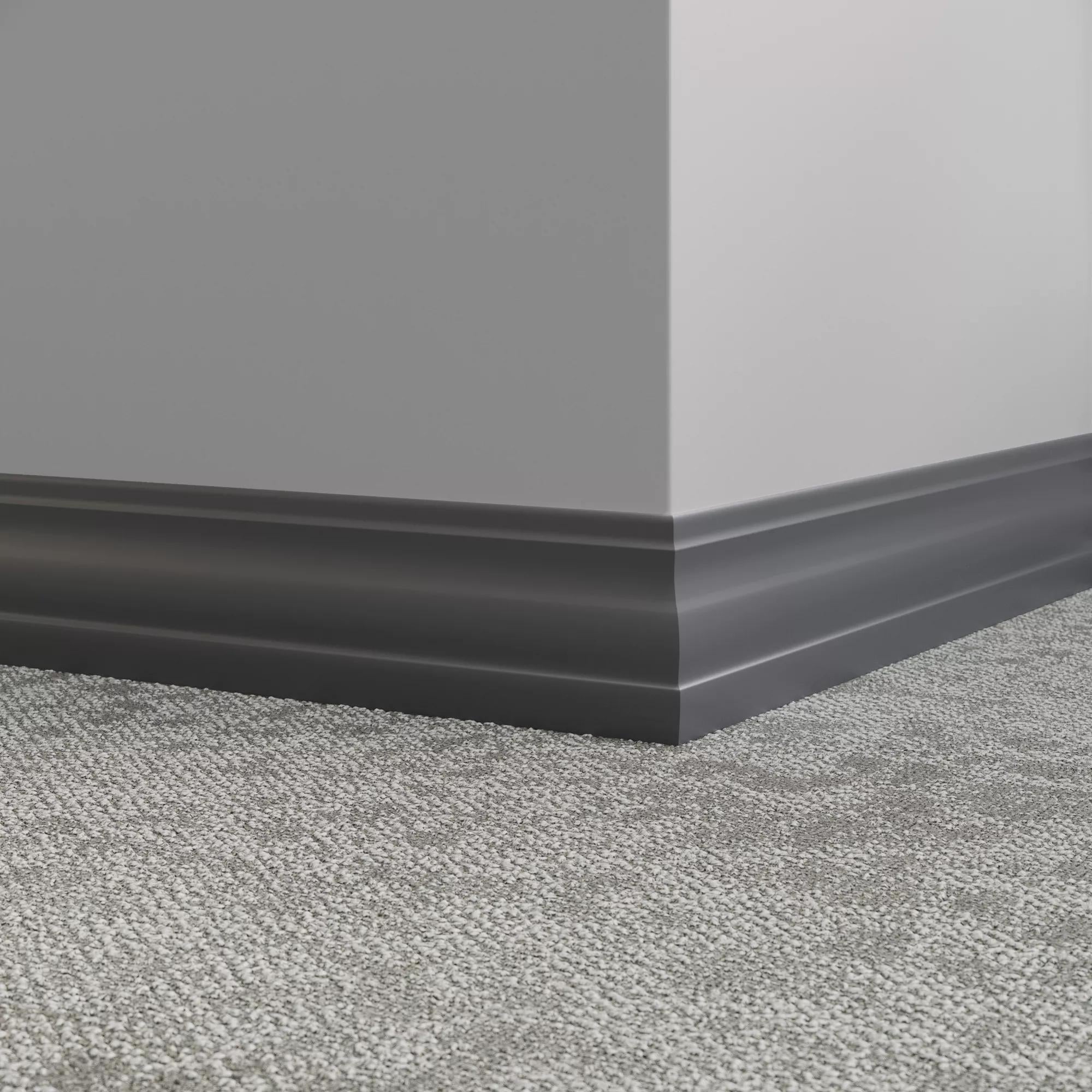 Tarkett / Johnsonite Millwork Delineate 4-1/4" TA6 Bedrock 4.25" x 8' by 3/8" (48 LF/box)
