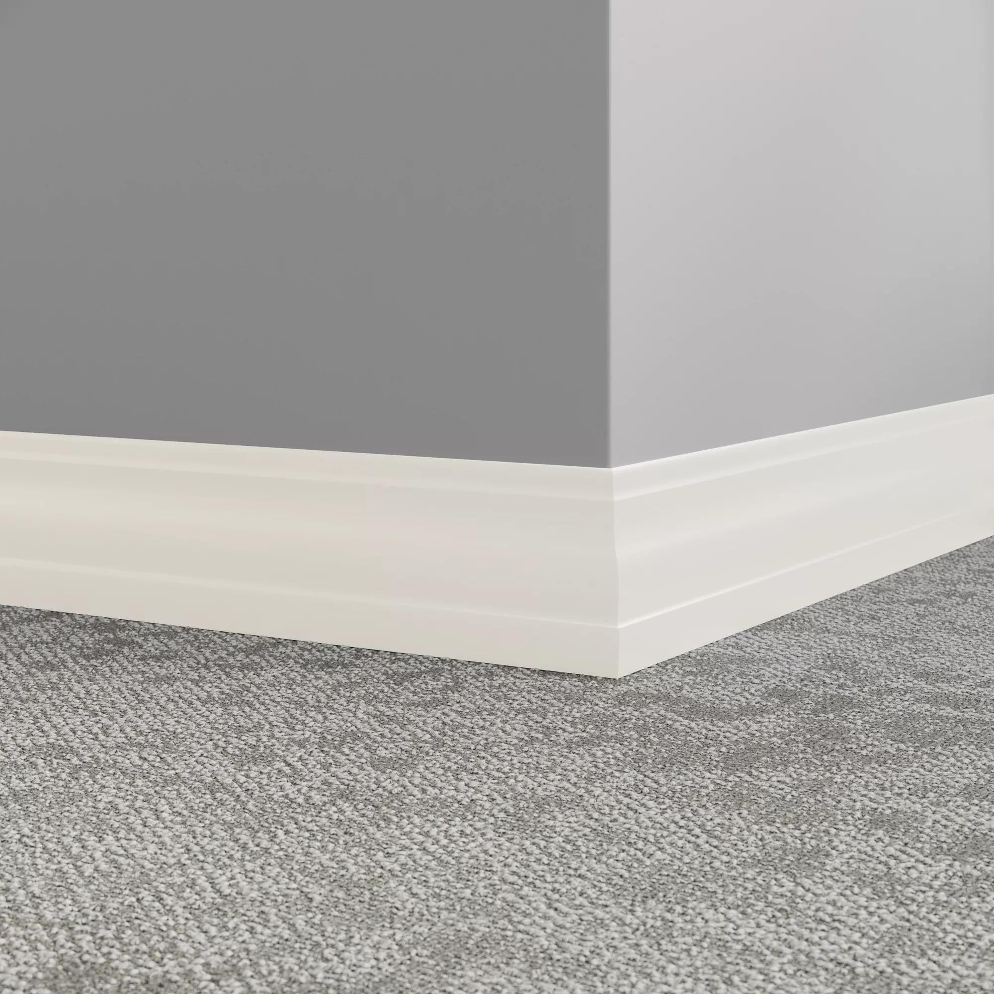 Tarkett / Johnsonite Millwork Delineate 4-1/4" TG1 Snowbound 4.25" x 8' by 3/8" (48 LF/box)