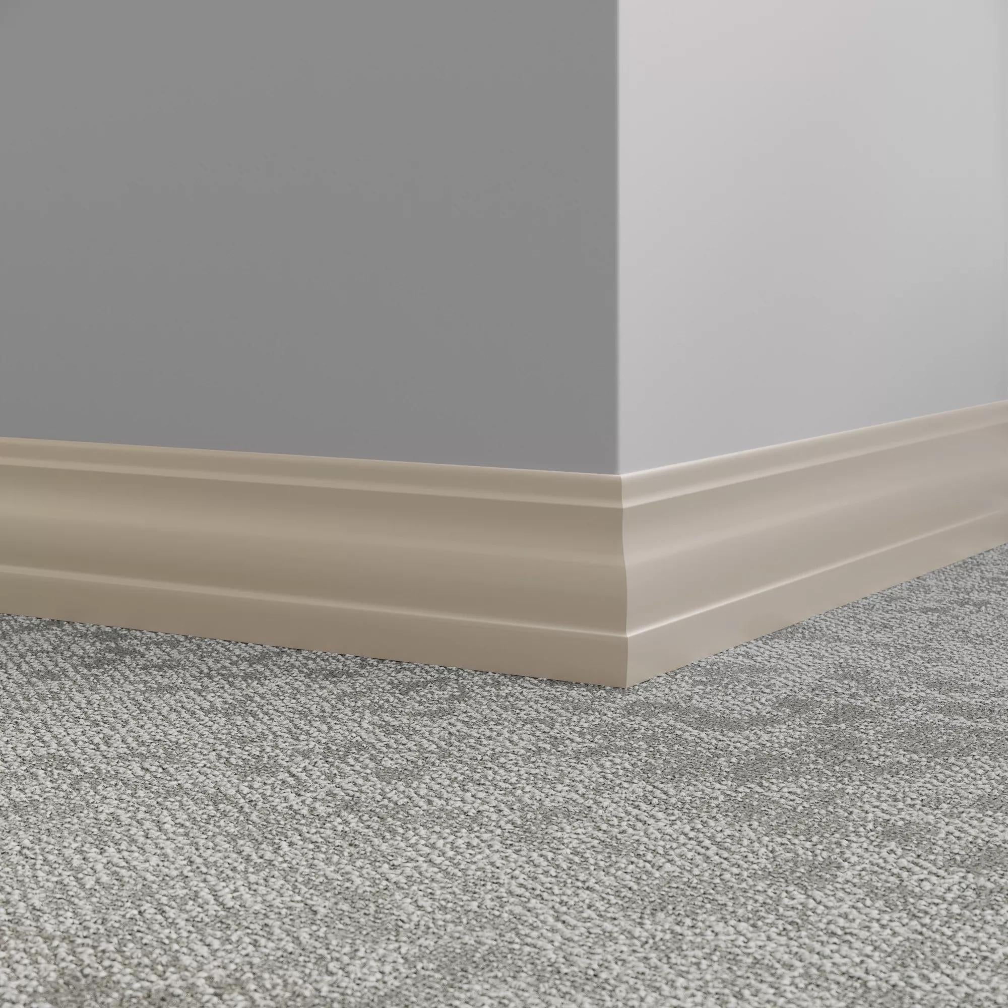 Tarkett / Johnsonite Millwork Delineate 4-1/4" TG5 Macadamia 4.25" x 8' by 3/8" (48 LF/box)