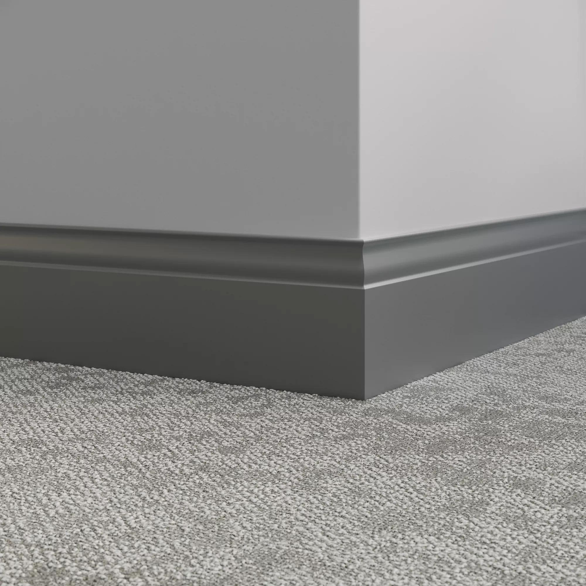 Tarkett / Johnsonite Millwork Inflection 5-1/4" VL4 Cool Metal 5.25" x 8' by 3/8" (48 LF/box)