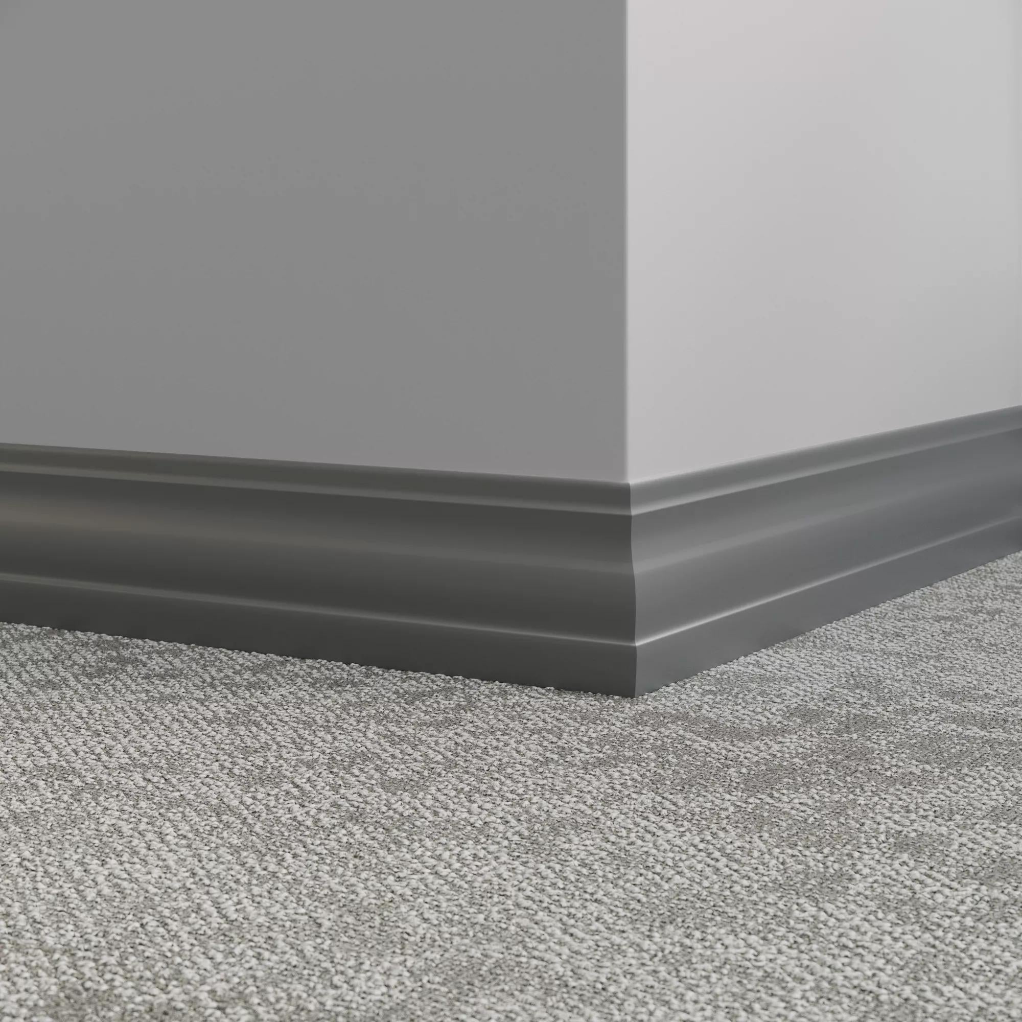 Tarkett / Johnsonite Millwork Delineate 4-1/4" VL4 Cool Metal 4.25" x 8' by 3/8" (48 LF/box)