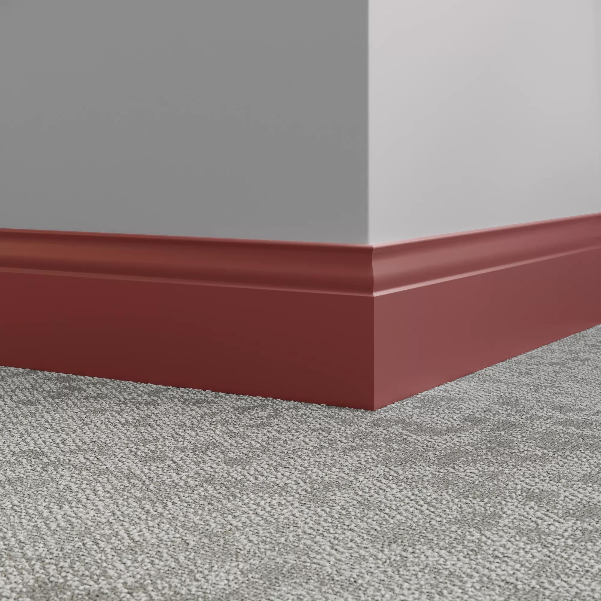 Tarkett / Johnsonite Millwork Inflection 5-1/4" VL7 Sailor Red 5.25" x 8' by 3/8" (48 LF/box)