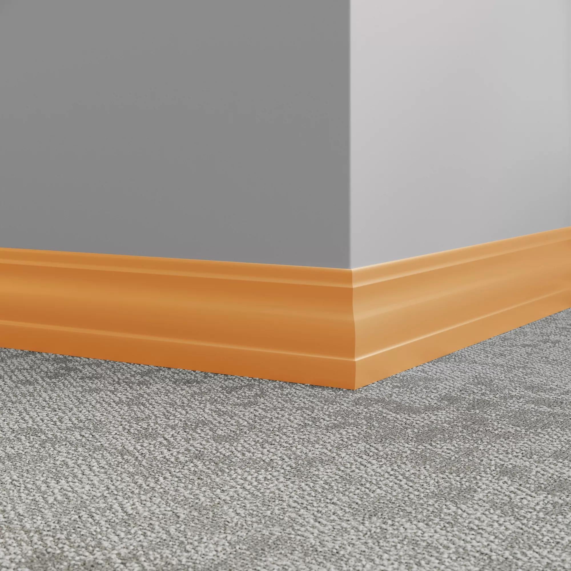 Tarkett / Johnsonite Millwork Delineate 4-1/4" VM8 Mr Sunshine 4.25" x 8' by 3/8" (48 LF/box)