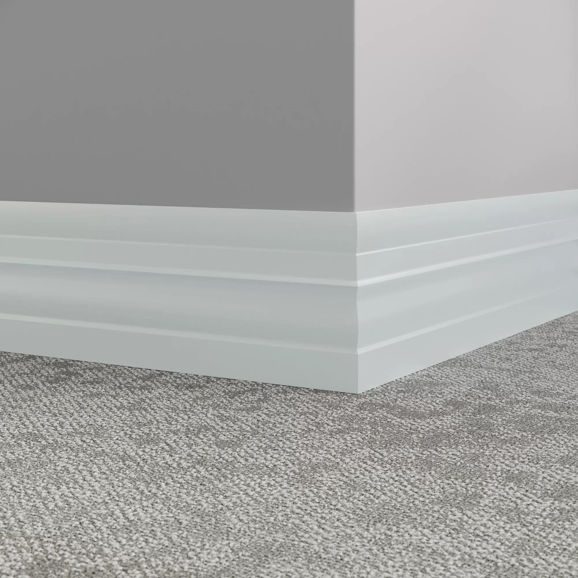 Tarkett / Johnsonite Millwork Attache 6" VN1 White Slipper 6" x 8' by 1/4" (64 LF/box)