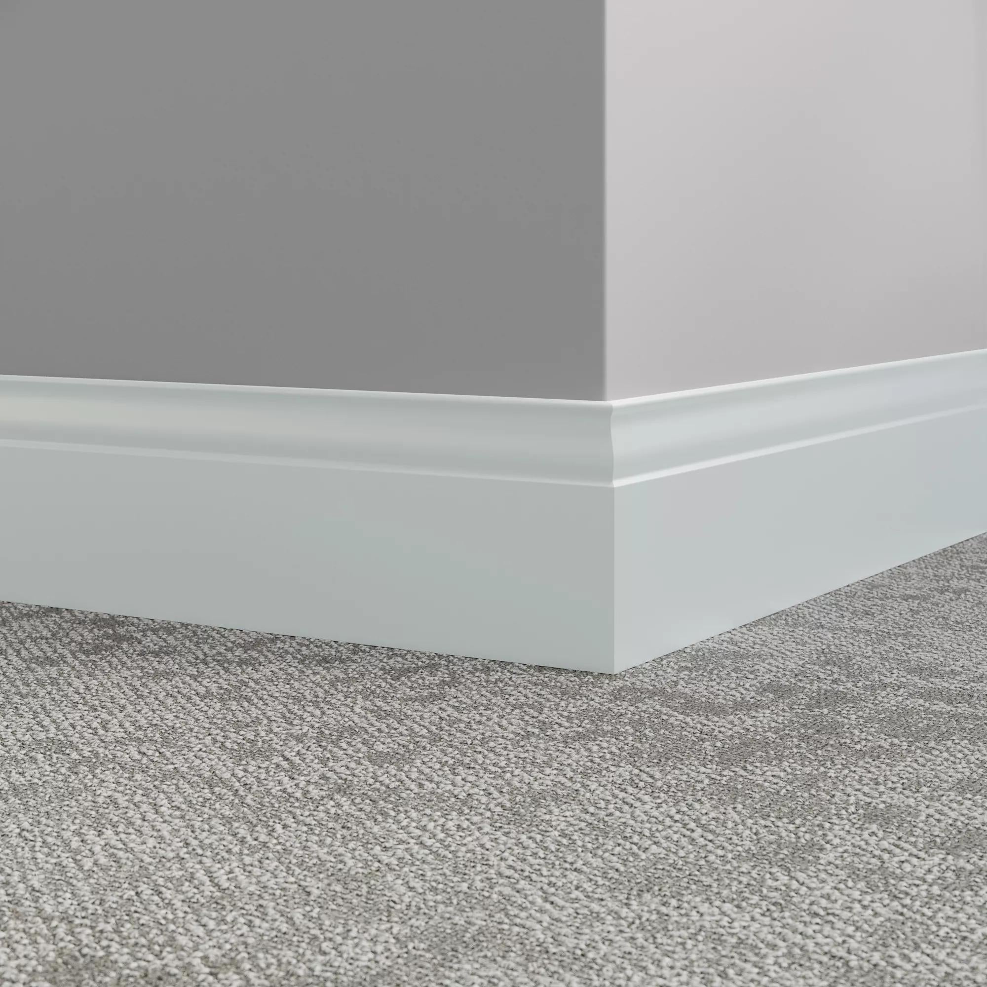 Tarkett / Johnsonite Millwork Inflection 5-1/4" VN1 White Slipper 5.25" x 8' by 3/8" (48 LF/box)